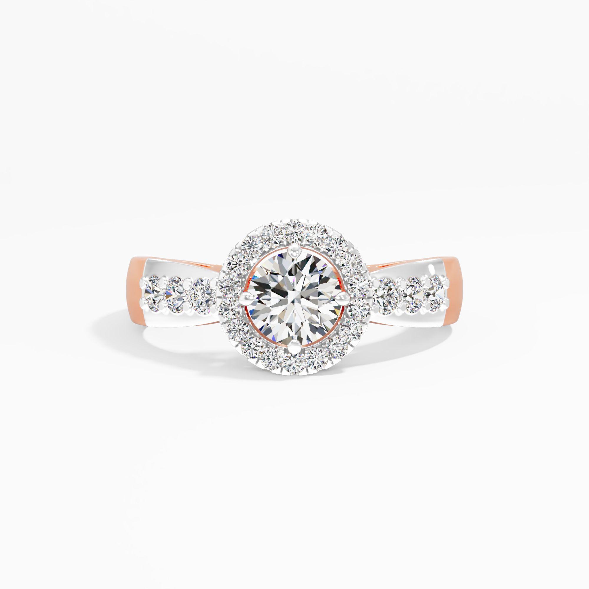 Celestial Grace Halo Solitaire Ring