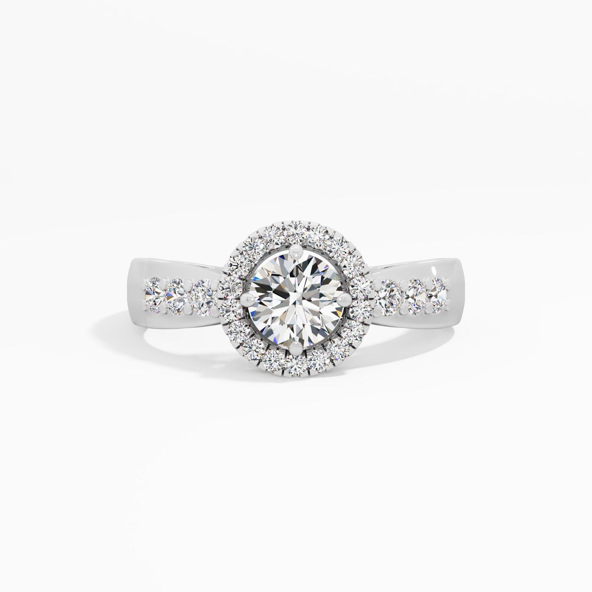 Celestial Grace Halo Solitaire Ring