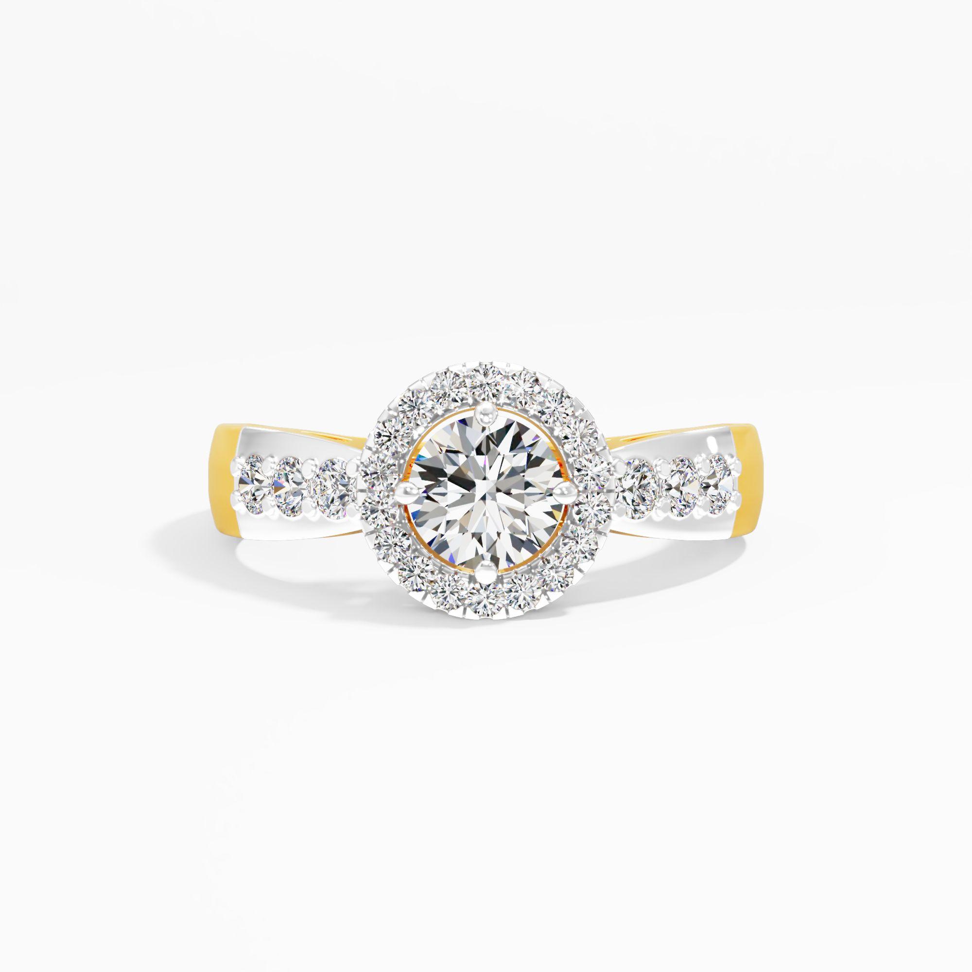 Celestial Grace Halo Solitaire Ring