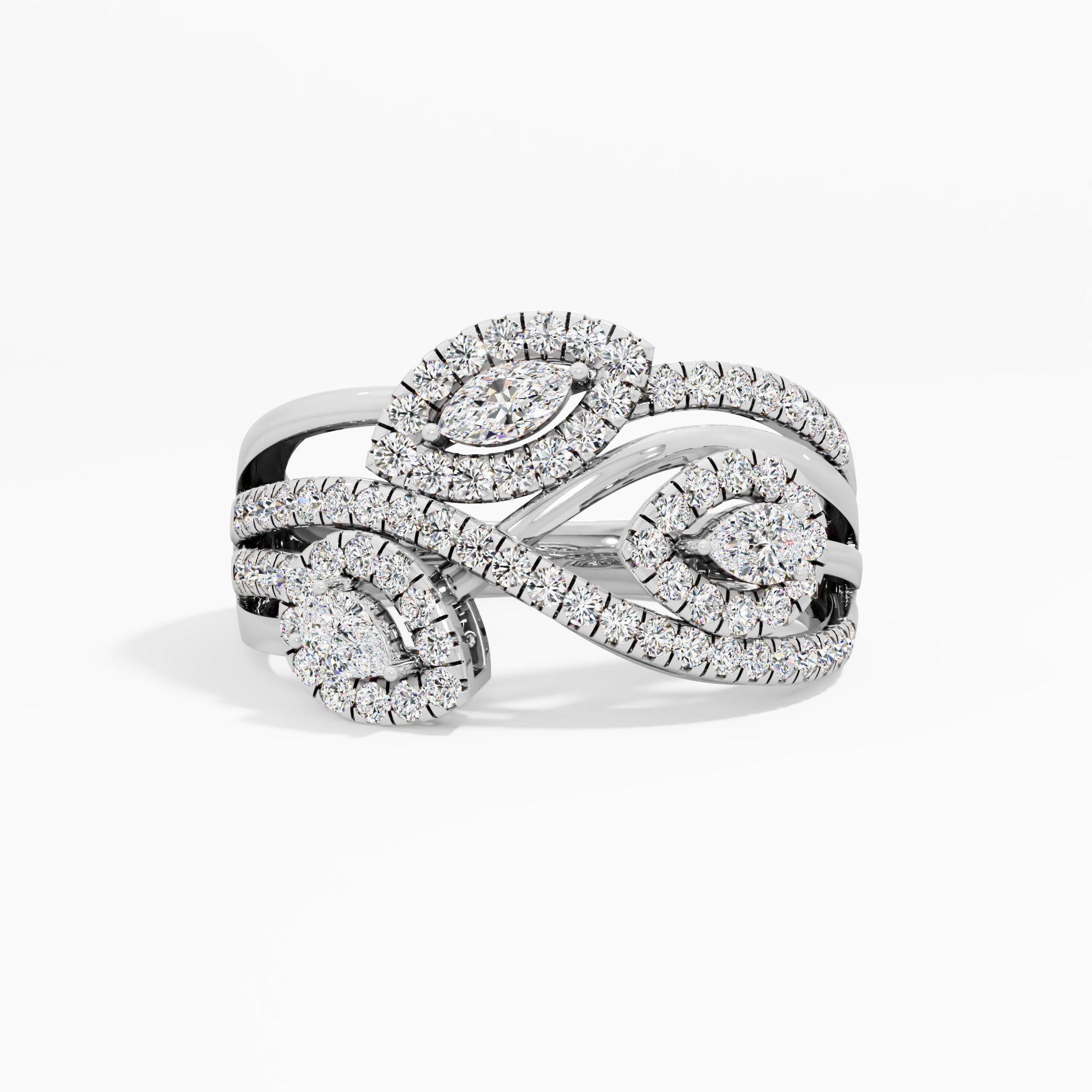 Leafy Bouquet Diamond Ring