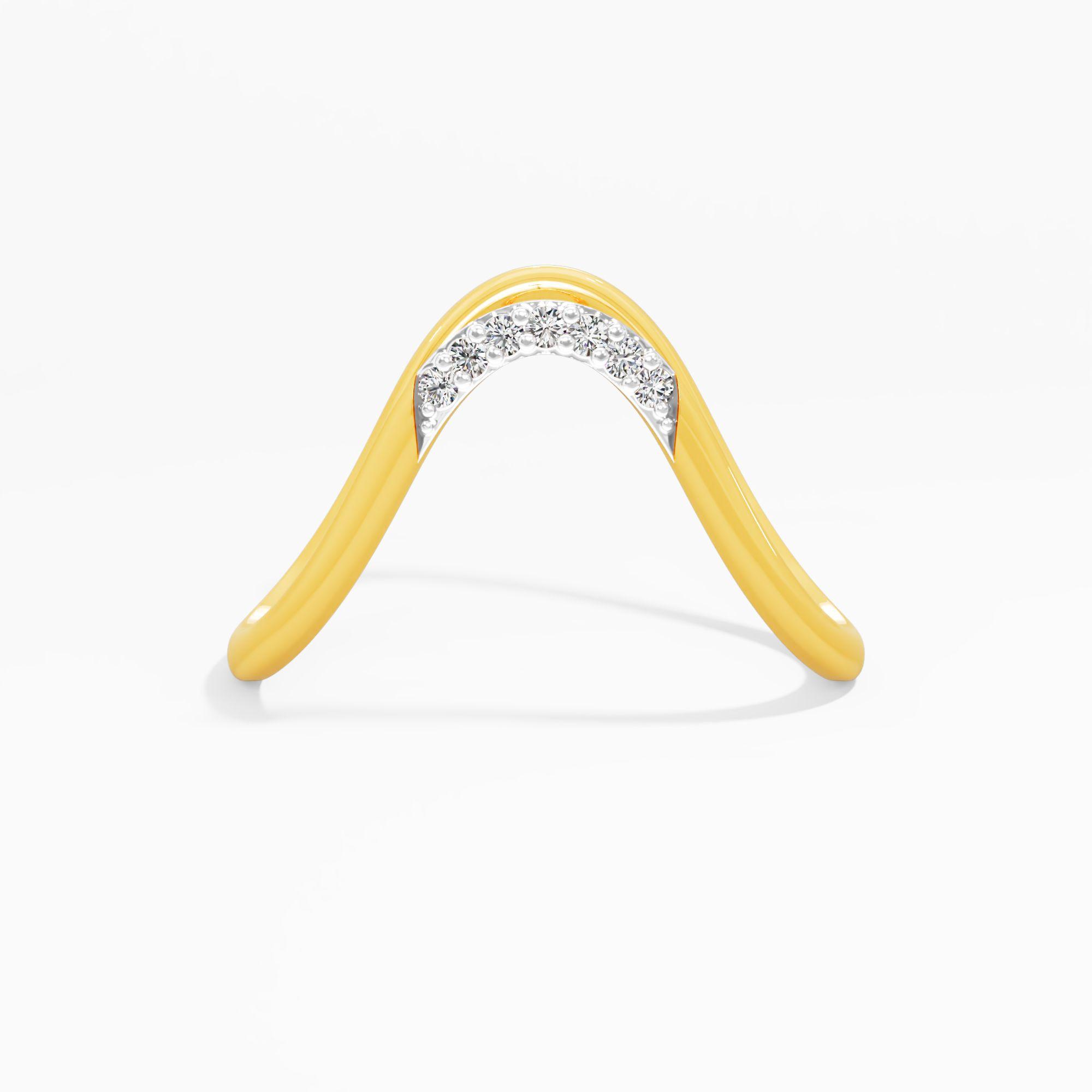 Arch Curve Diamond Vanki Ring