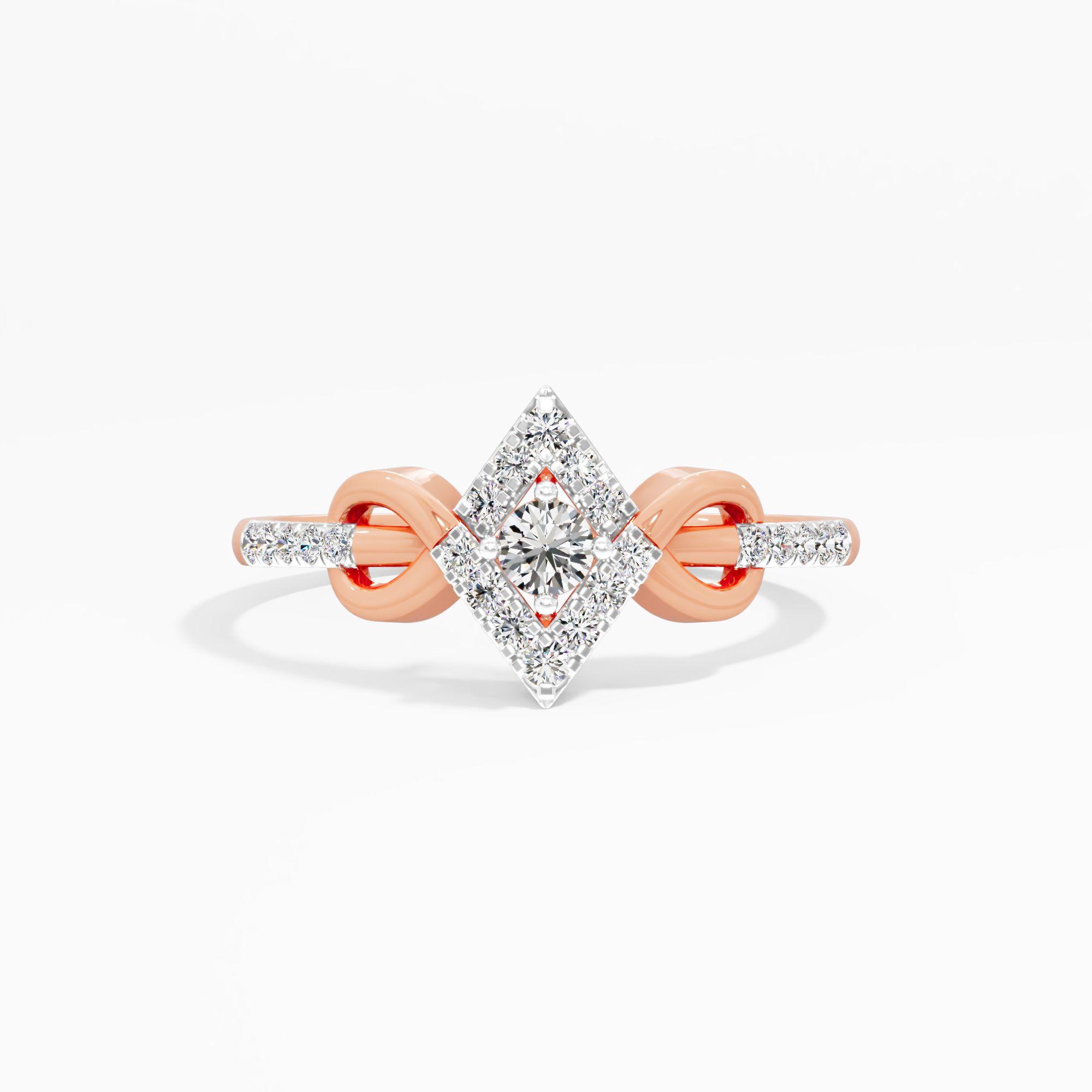 Rhombus Cluster Infinity Diamond Ring