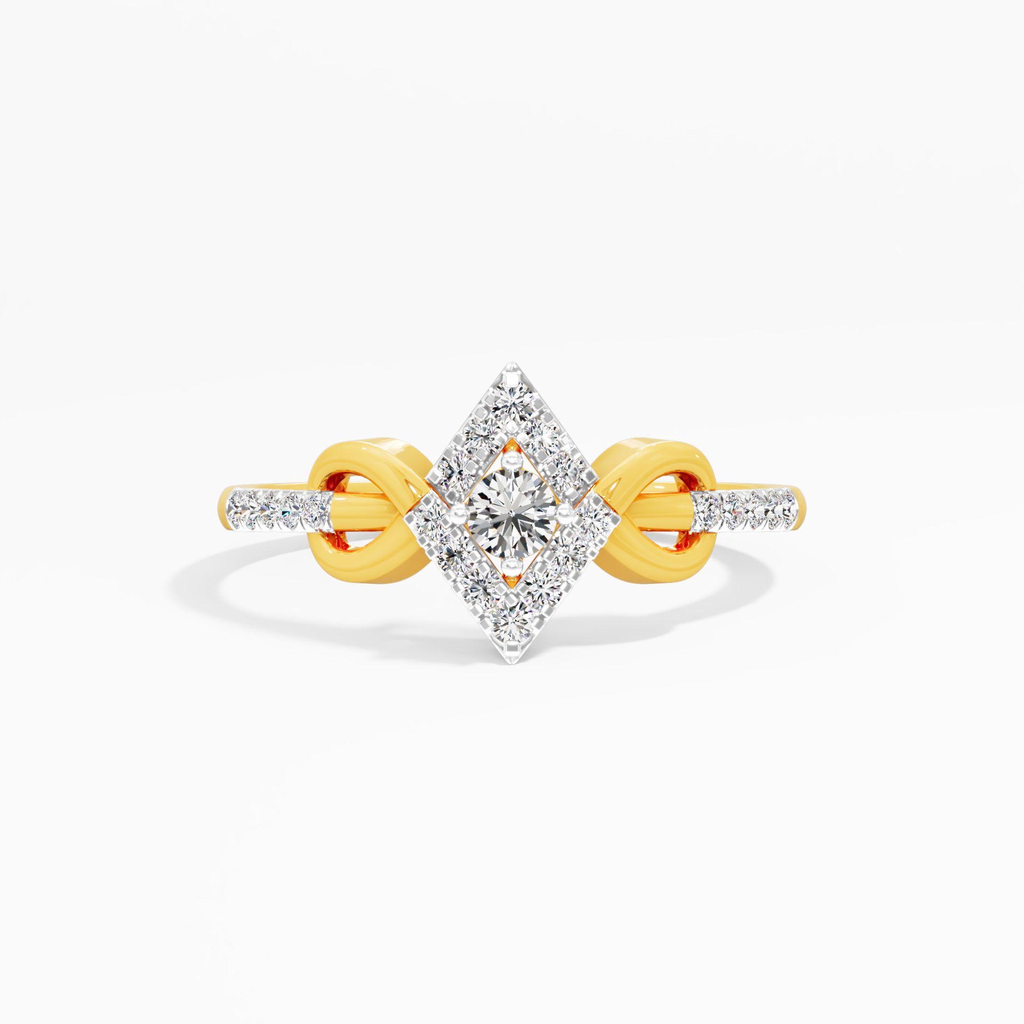 Rhombus Cluster Infinity Diamond Ring