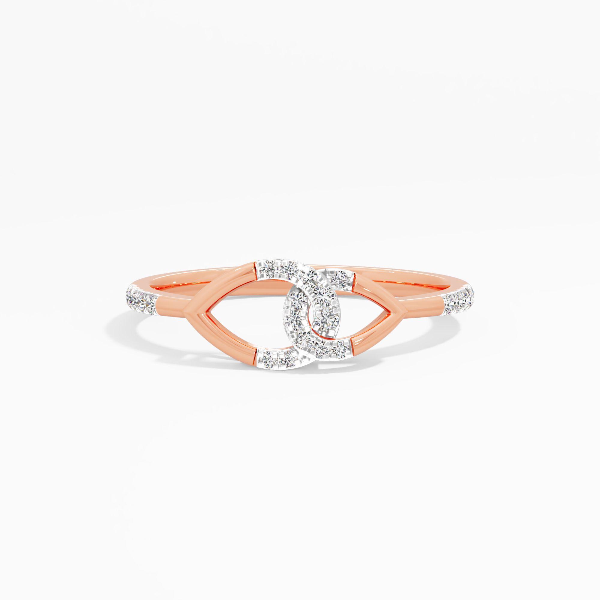Dual Pear Linked Diamond Ring