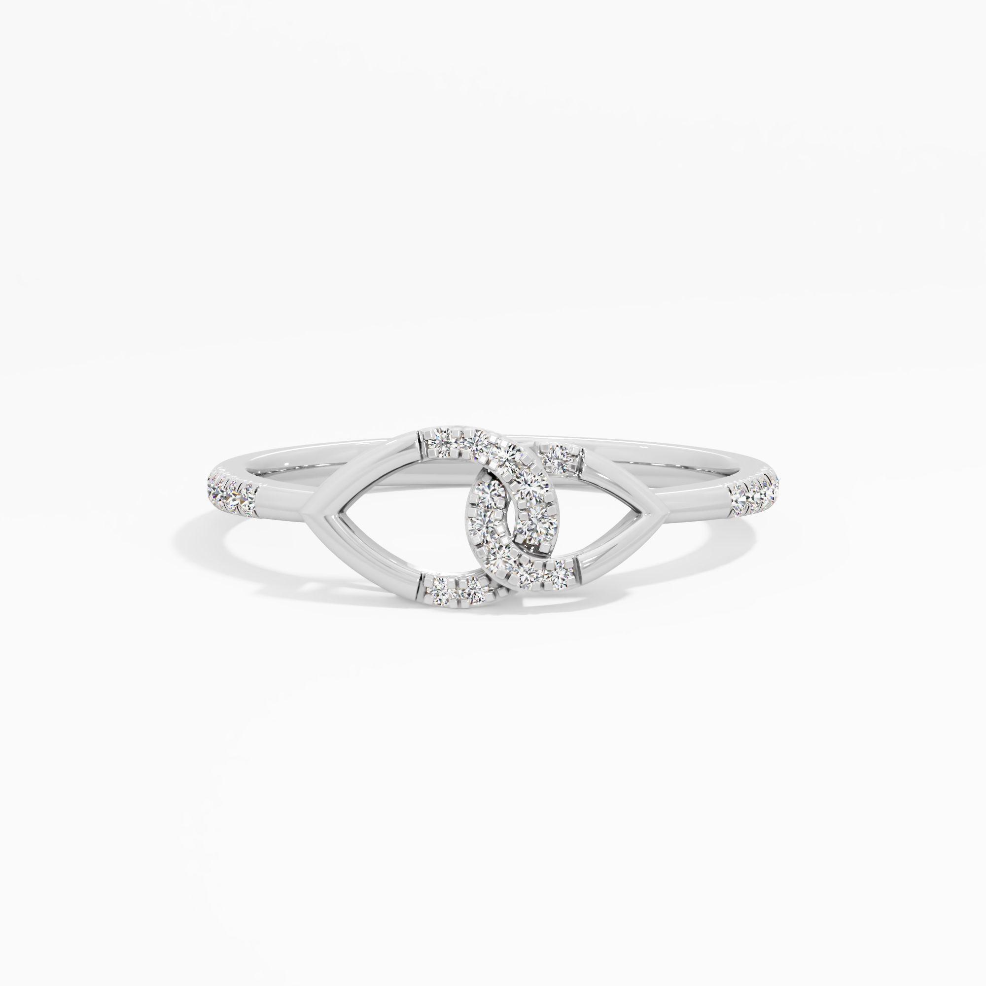 Dual Pear Linked Diamond Ring