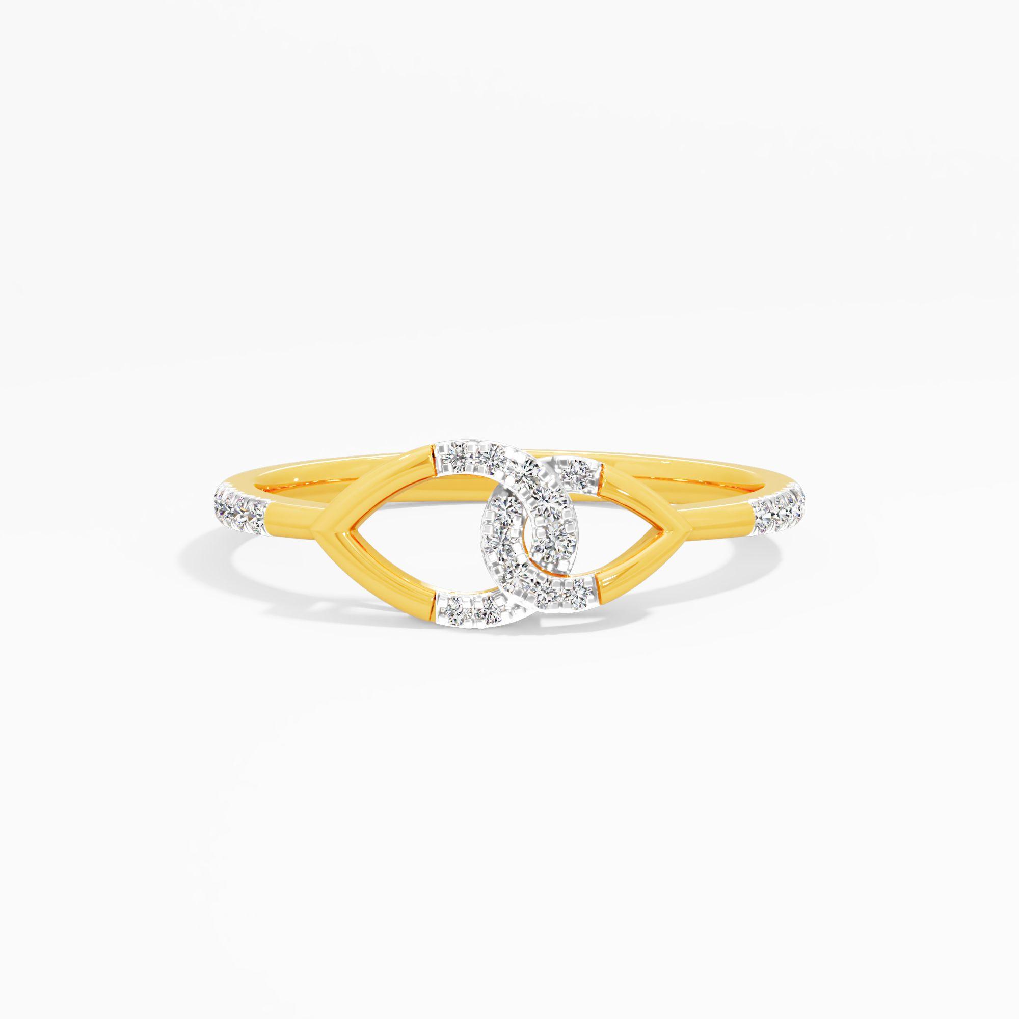 Dual Pear Linked Diamond Ring