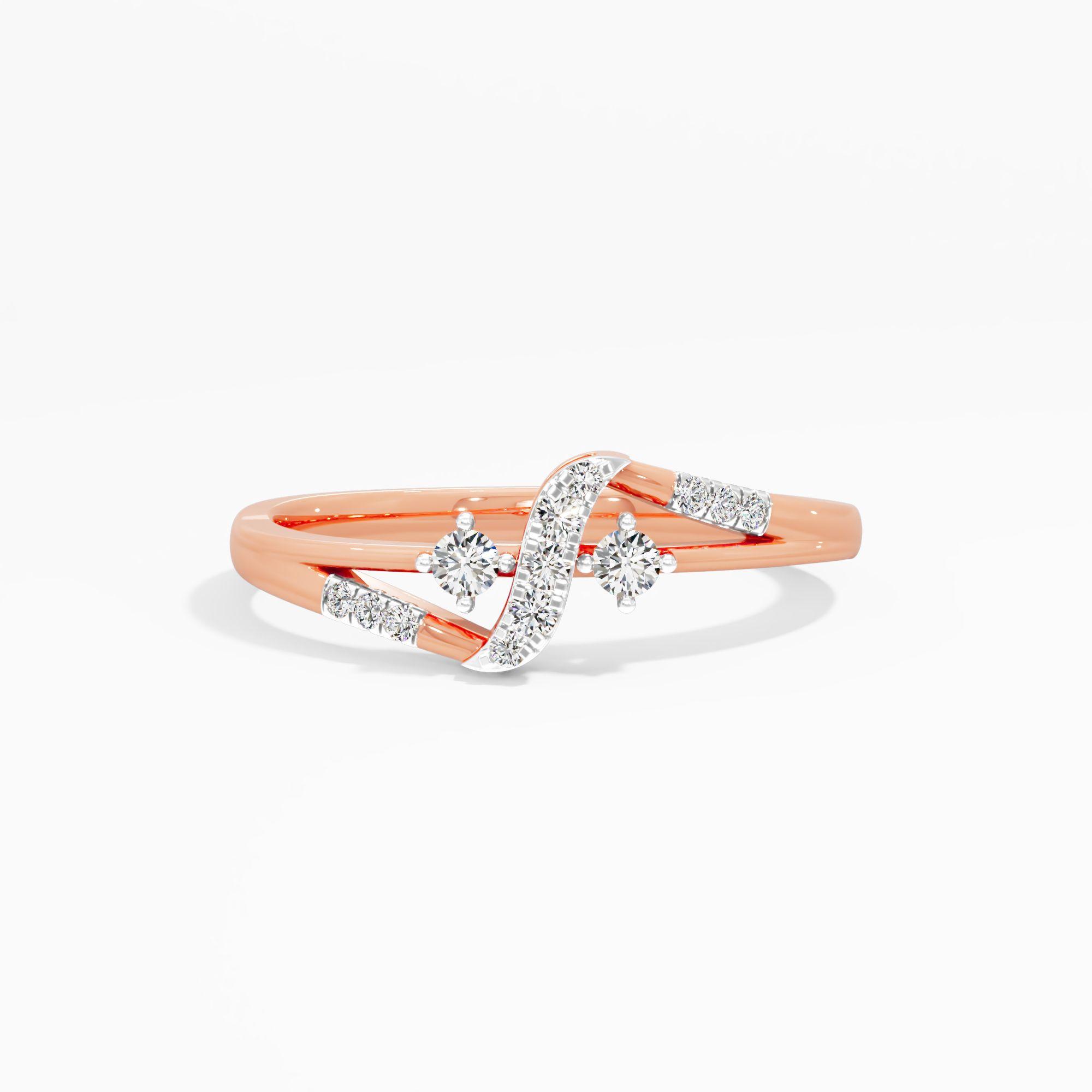 River Sweep Diamond Cluster Ring