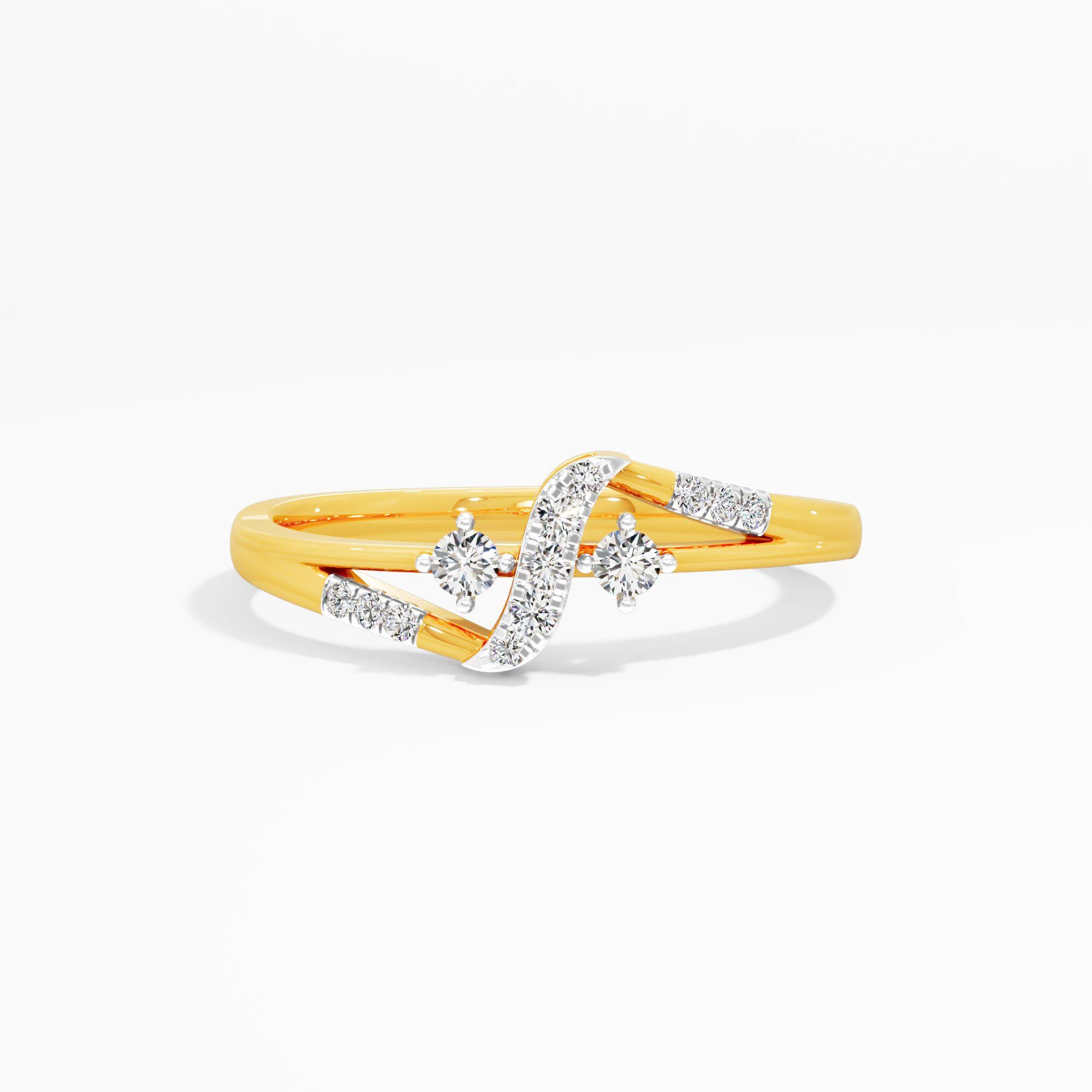 River Sweep Diamond Cluster Ring