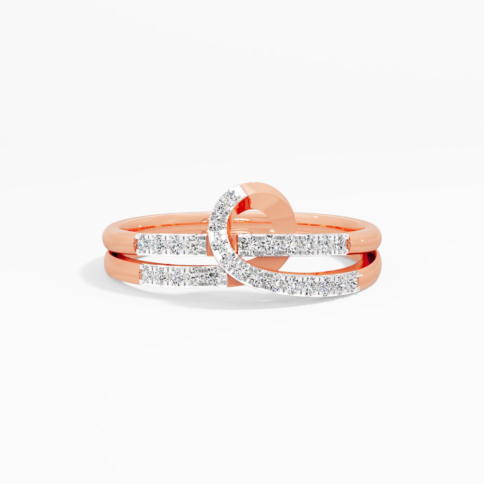 Dual Band Entwine Diamond Ring