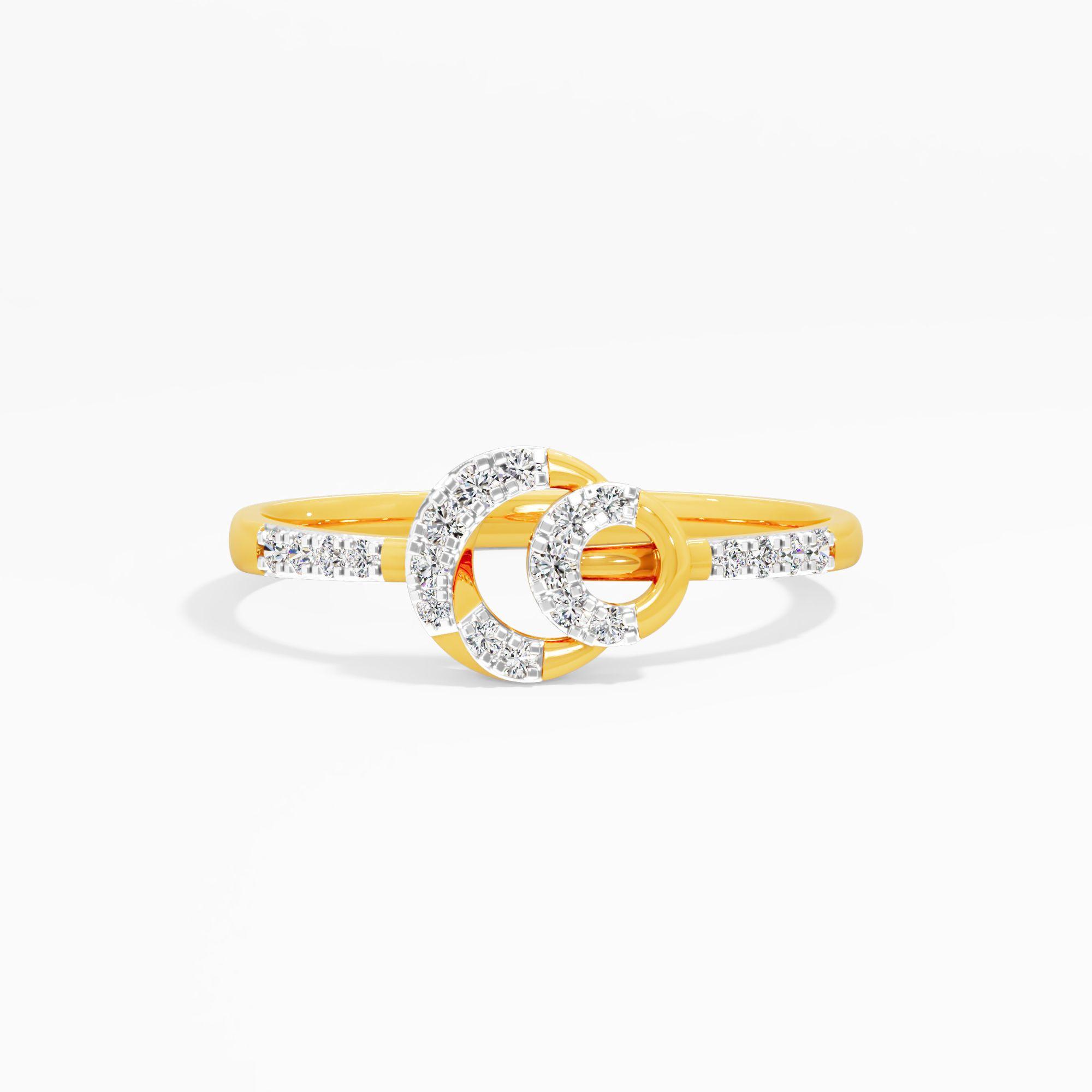 Dual Halo Loop Diamond Ring