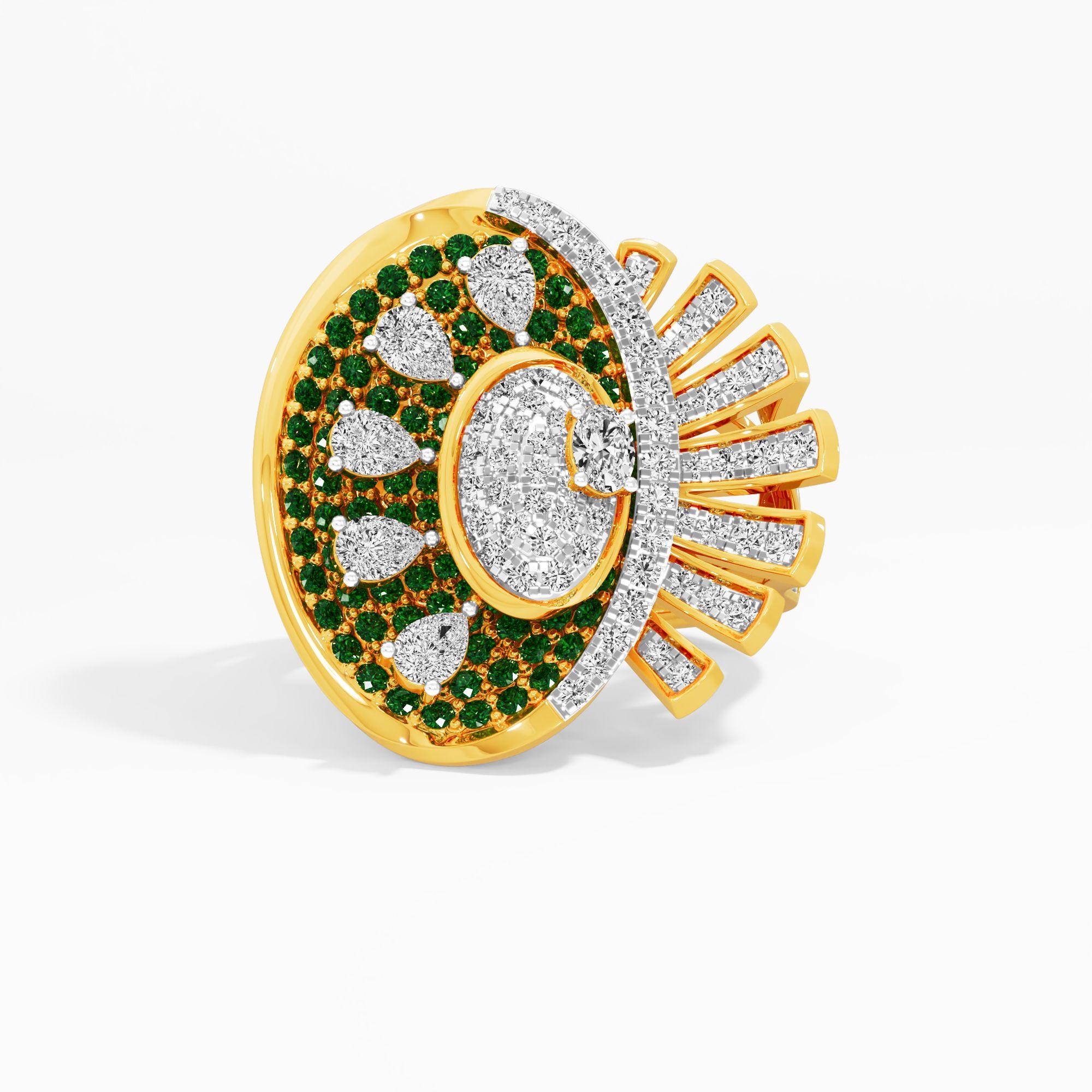 Blooming Sunray Cocktail Ring