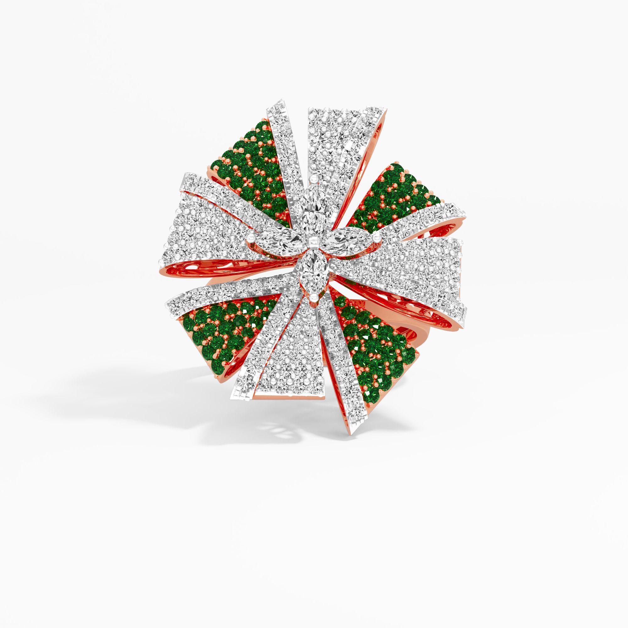 Dancing Petals Cocktail Ring