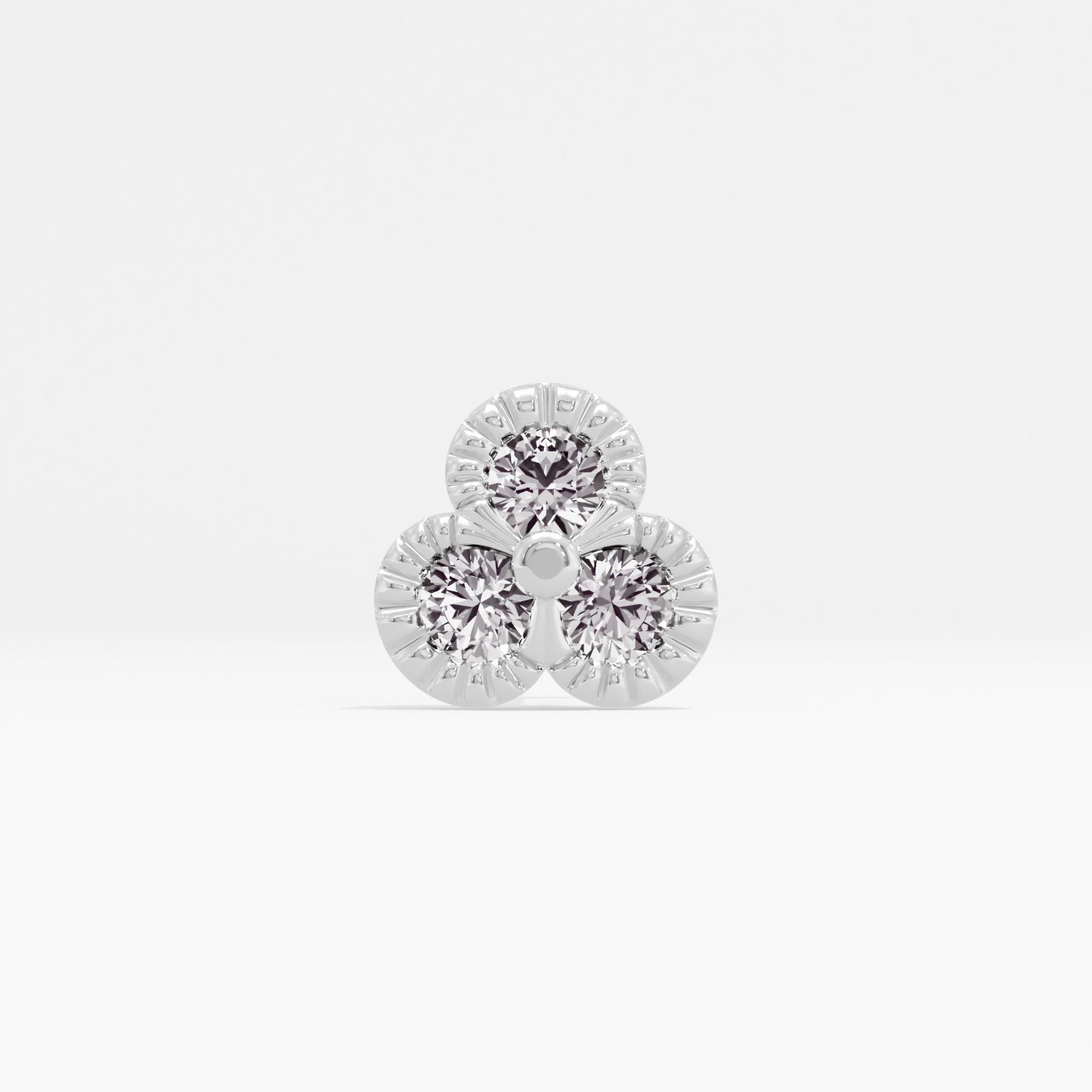 Feminine Enchantment 3 Stone Cluster Nose Pin