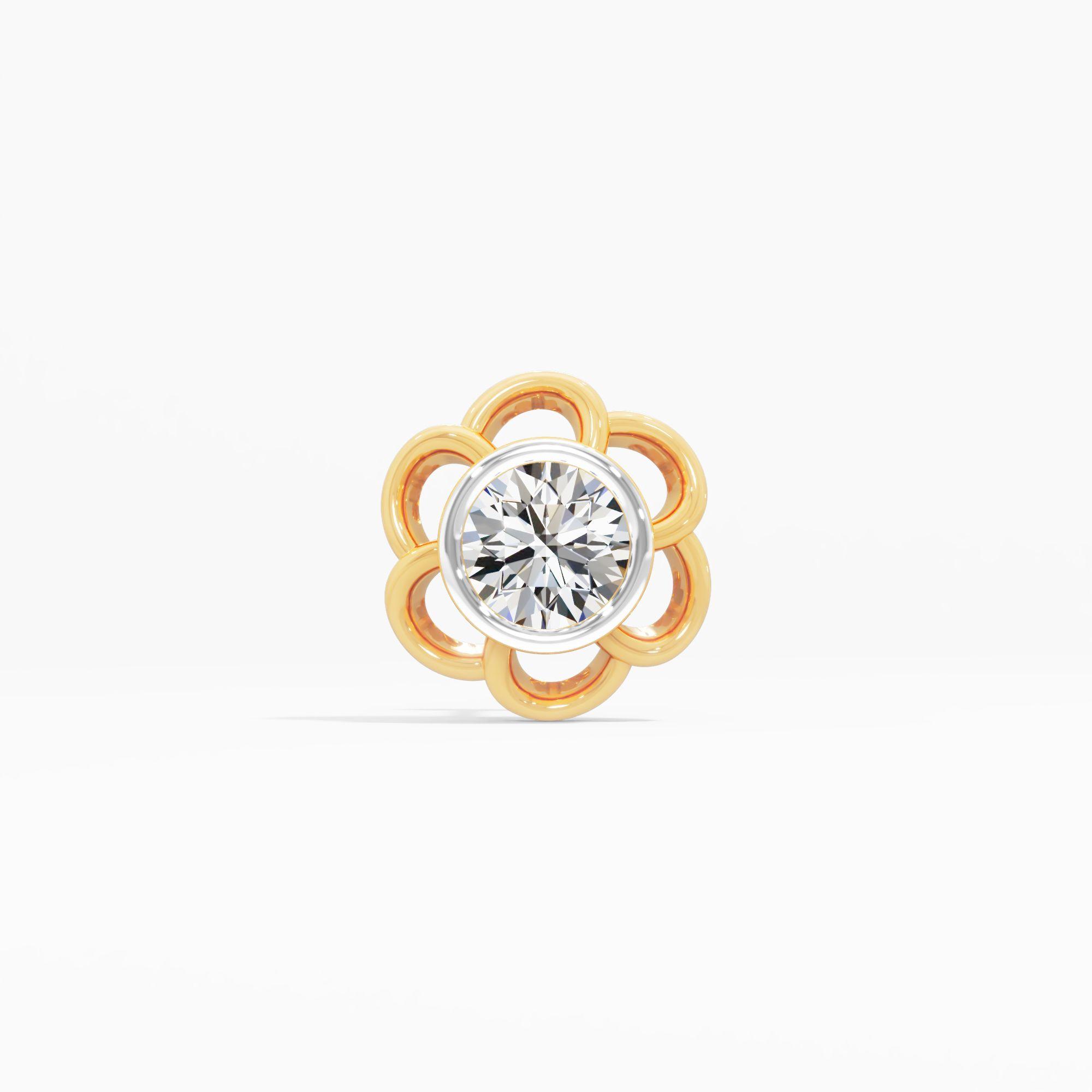 Floral Loop Solitaire Nosepin