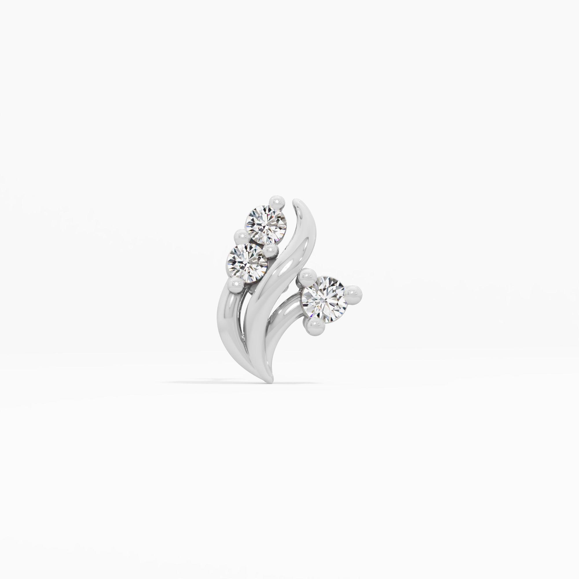 Swirling Trio Cluster Nosepin