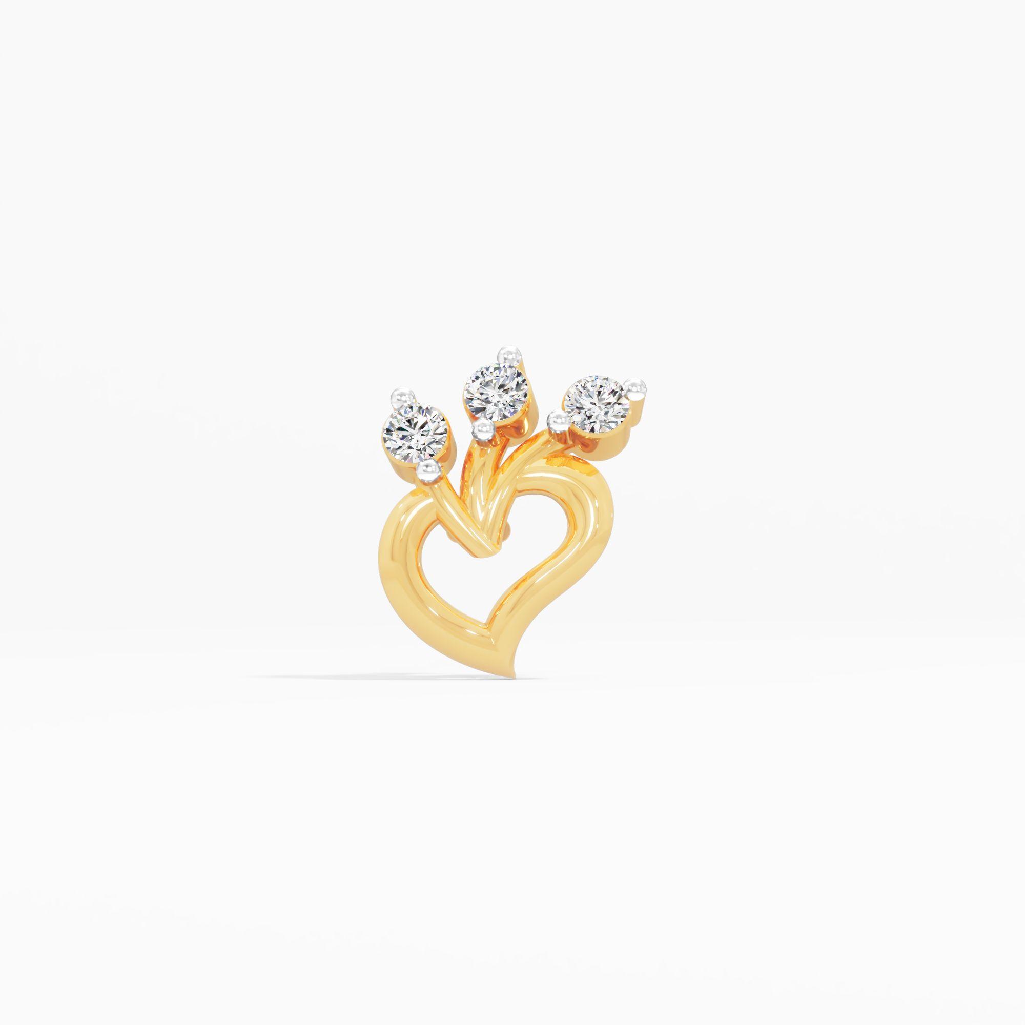 The Love Sprout 3 Stone Nosepin