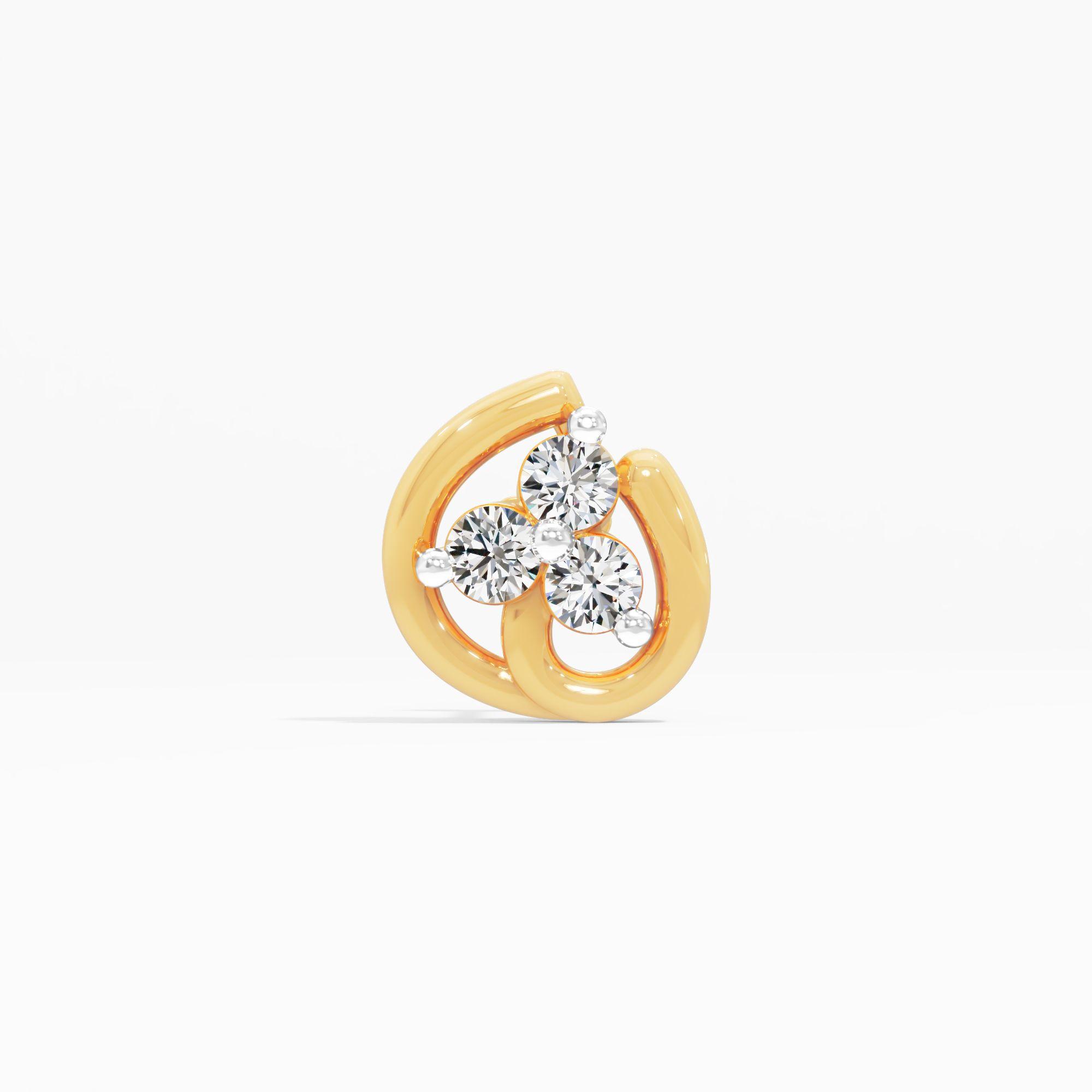 Trefoil Cluster Diamond Nosepin