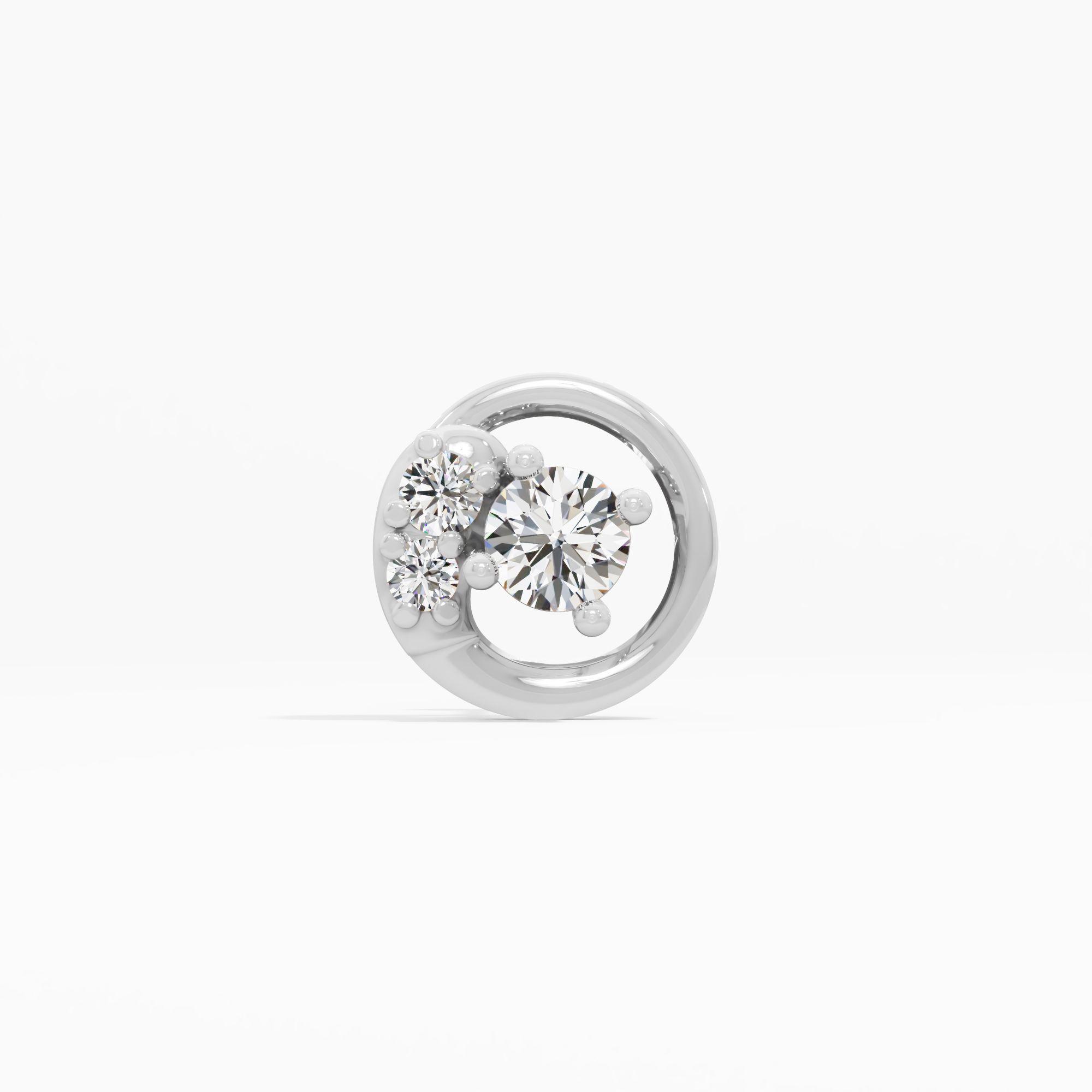 Orbiting 3 Stone Cluster Nosepin