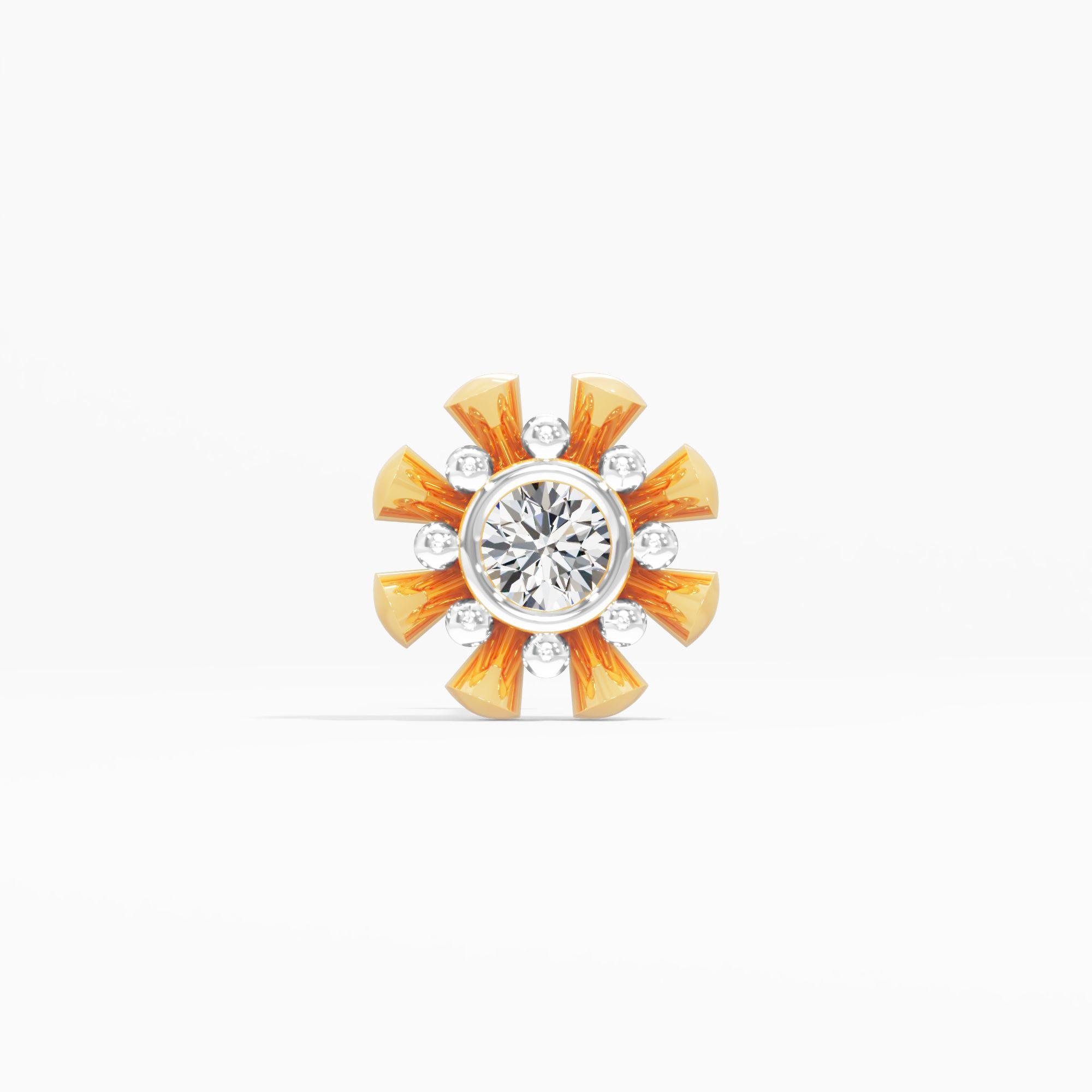 Radiant Bloom Solitaire Nosepin