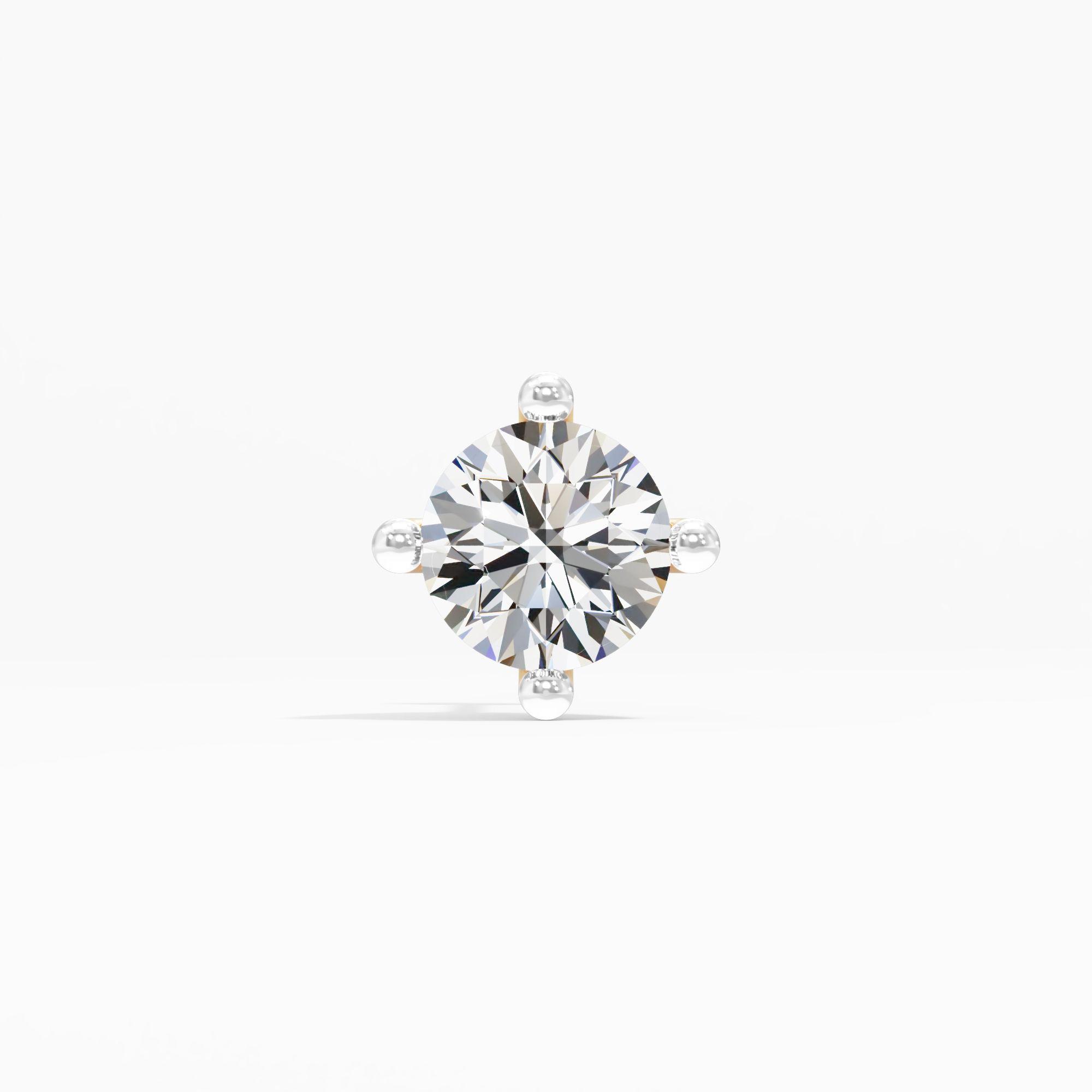 Four Claw Solitaire Nose Pin