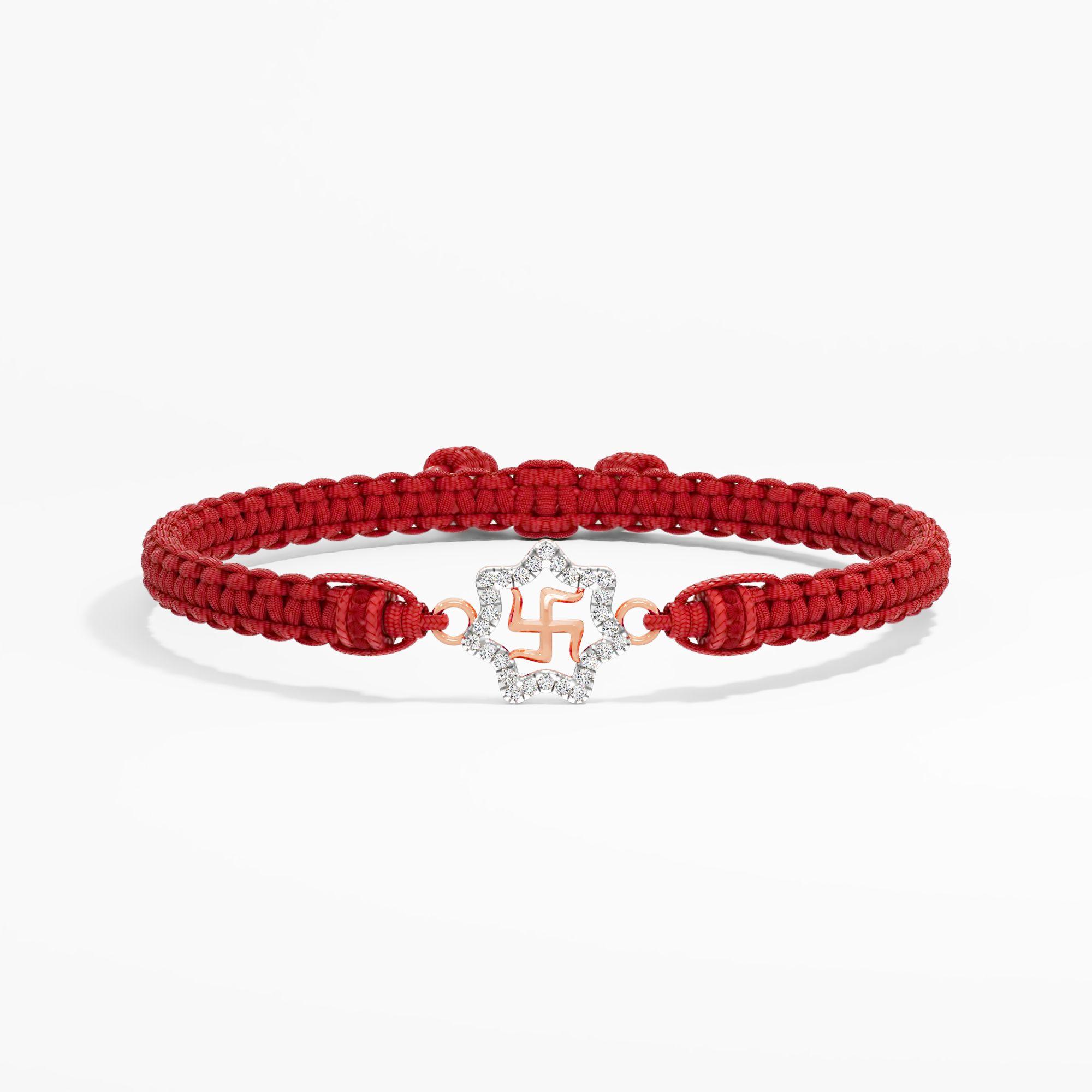 Starblessed Swastik Diamond Rakhi