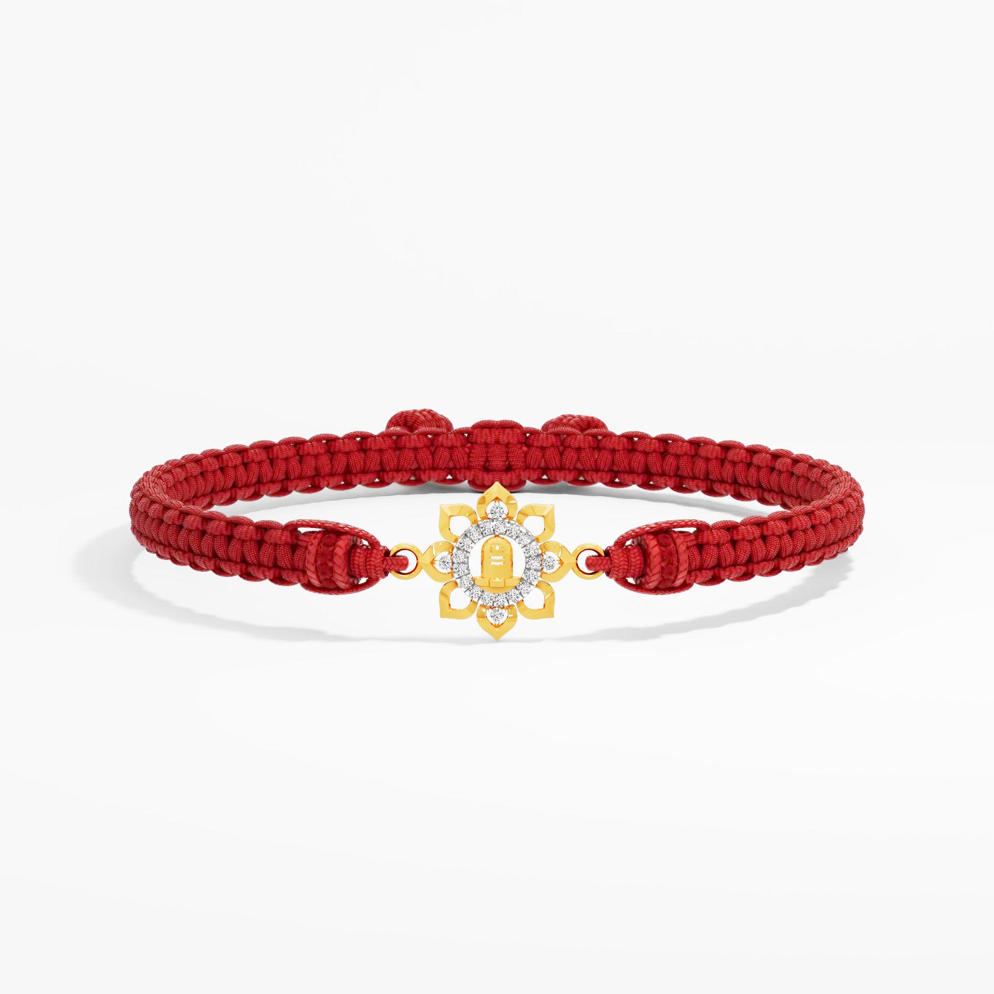 Lotus Lingam Diamond Rakhi