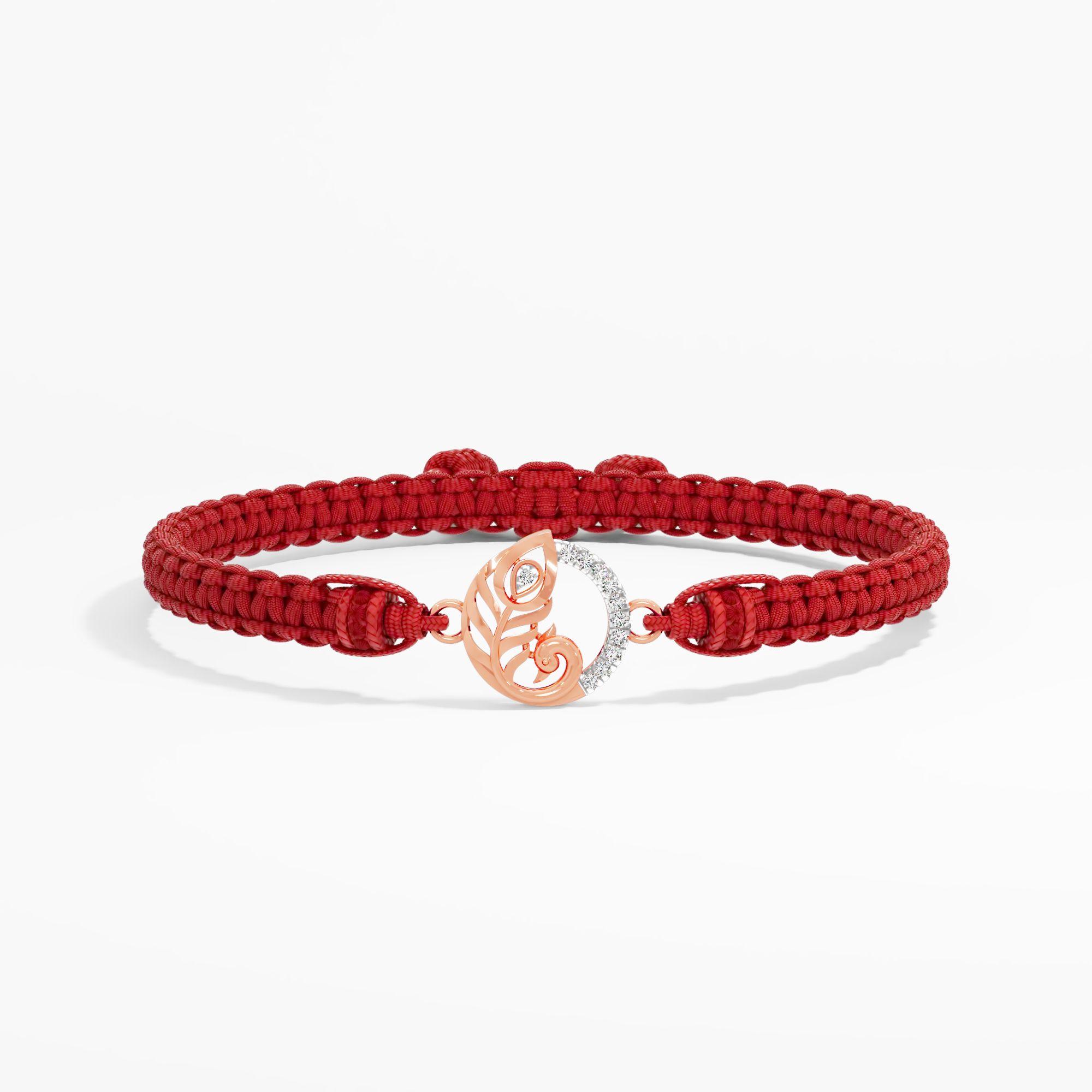 Celestial Peacock Plume Rakhi