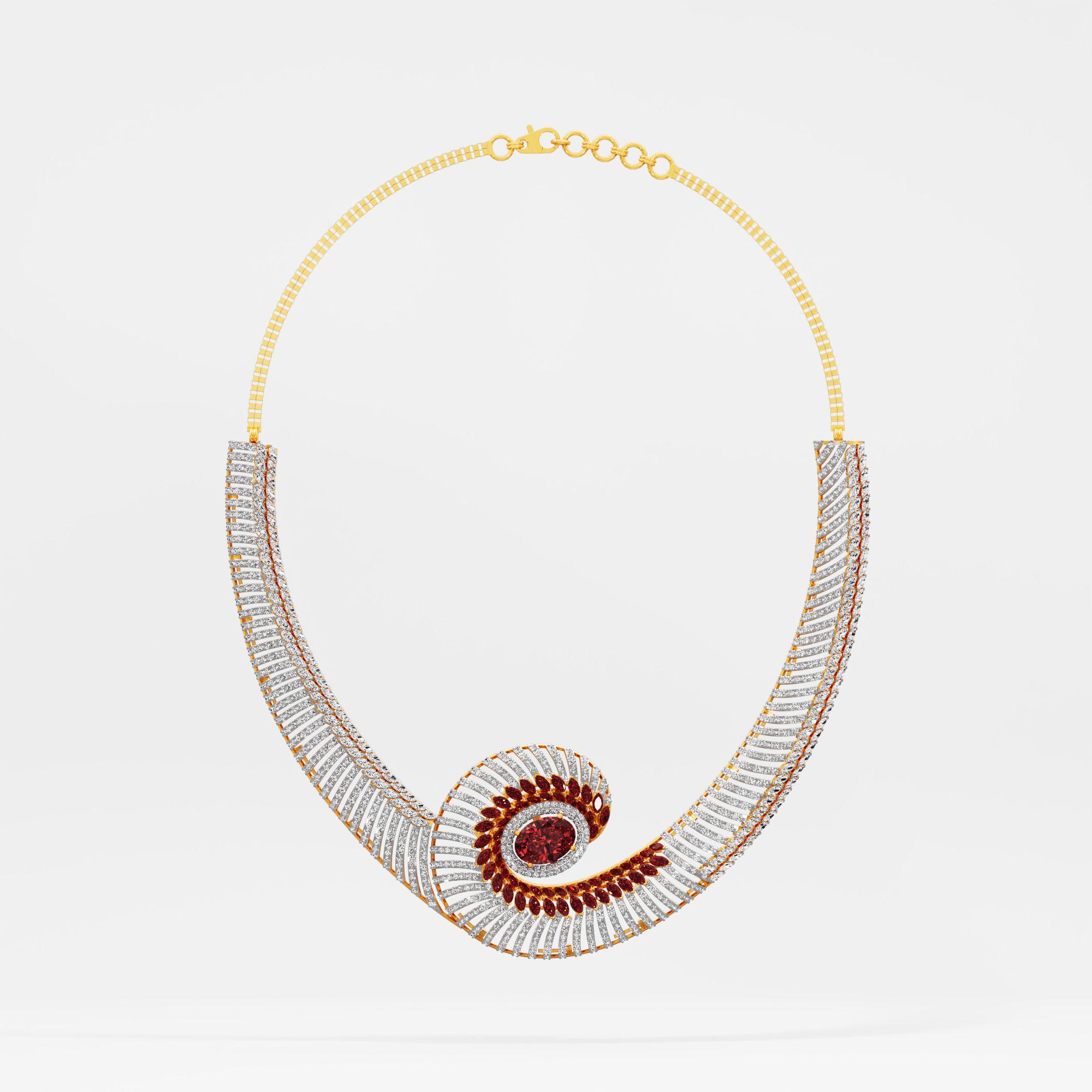 Unfurling Aura Diamond Necklace