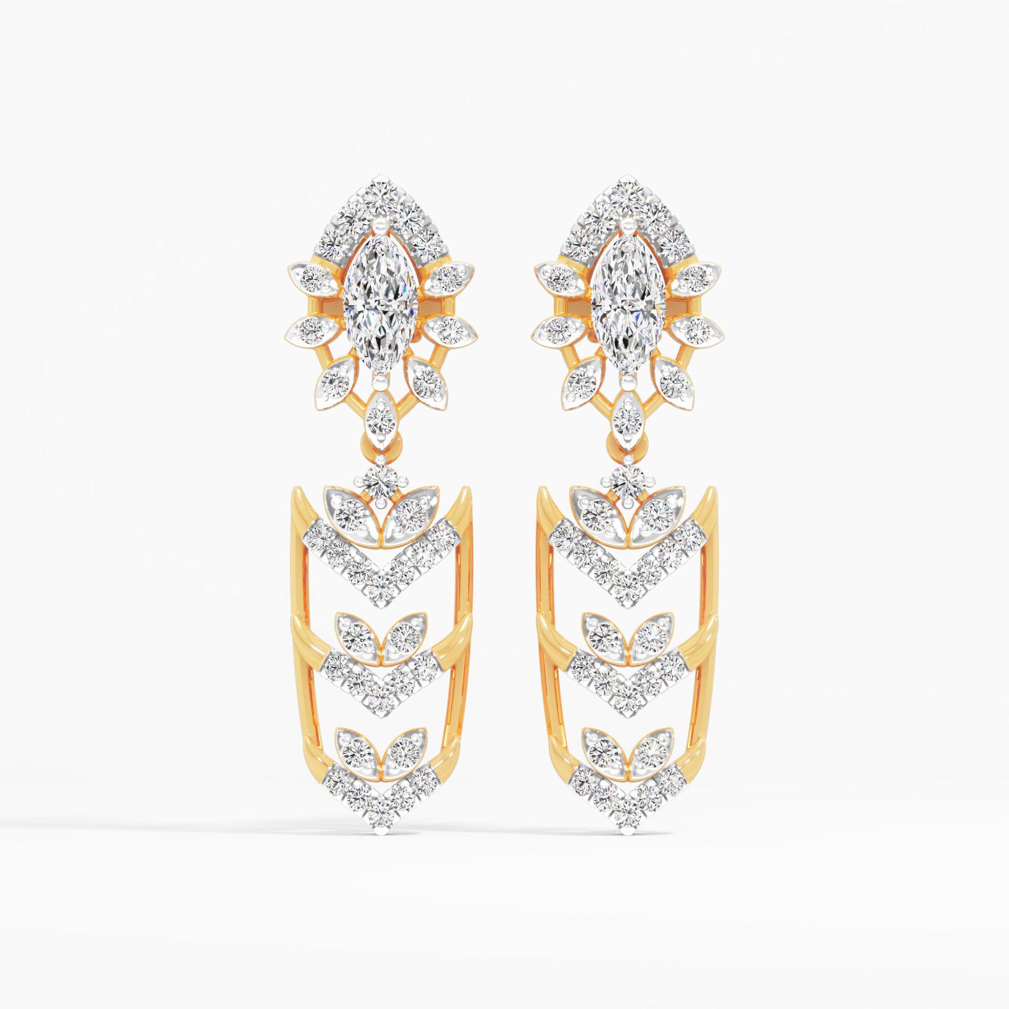 Regal Vine Cascade Dangle Earring
