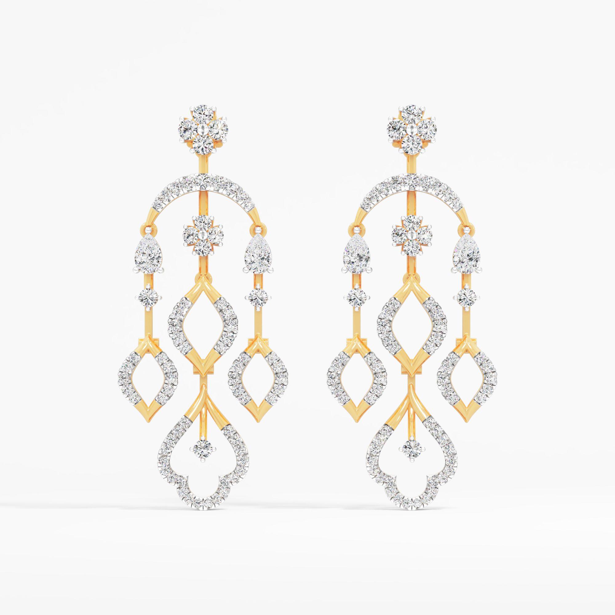 Ornate Bloom Dangle Earrings