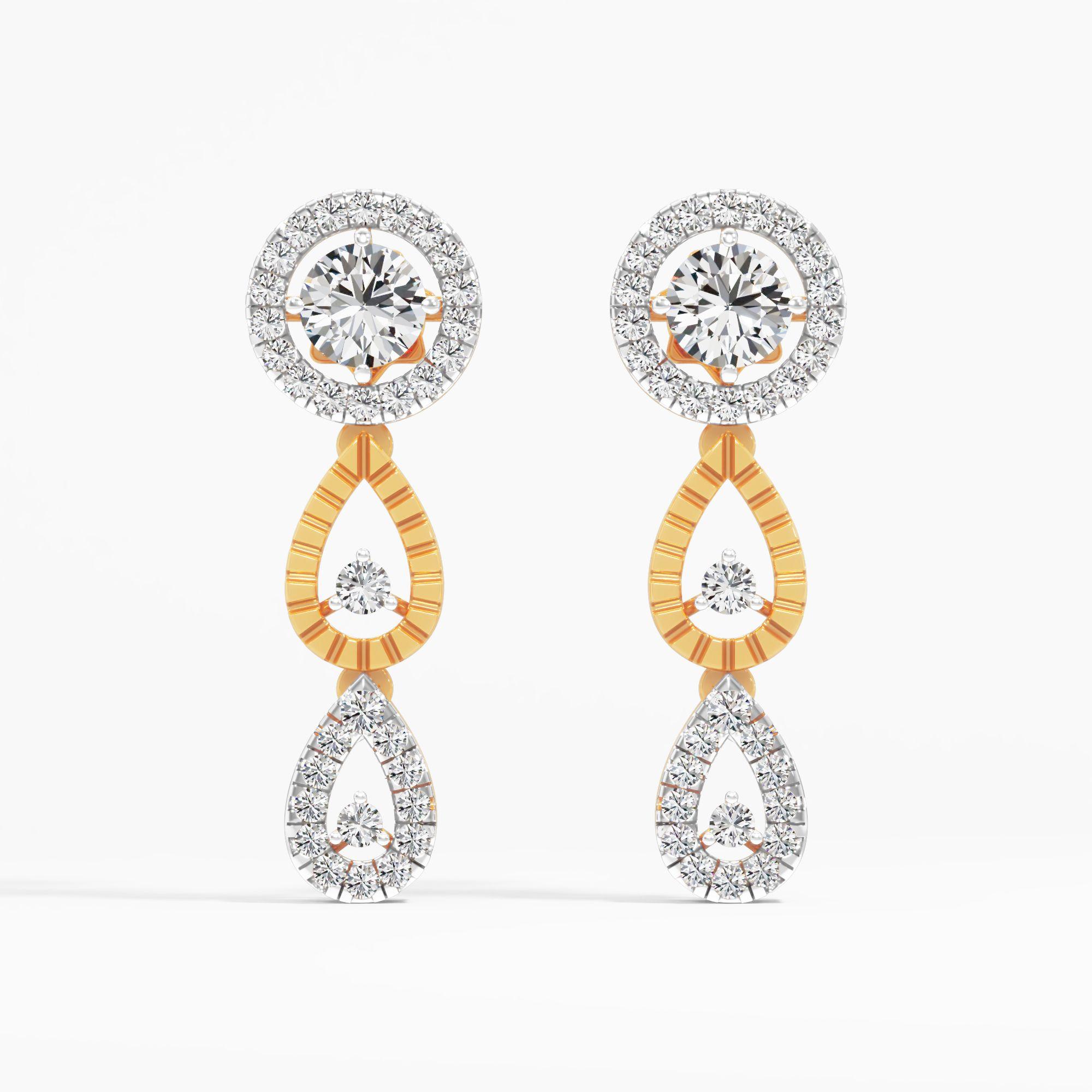 Double Teardrop Dangle Earrings