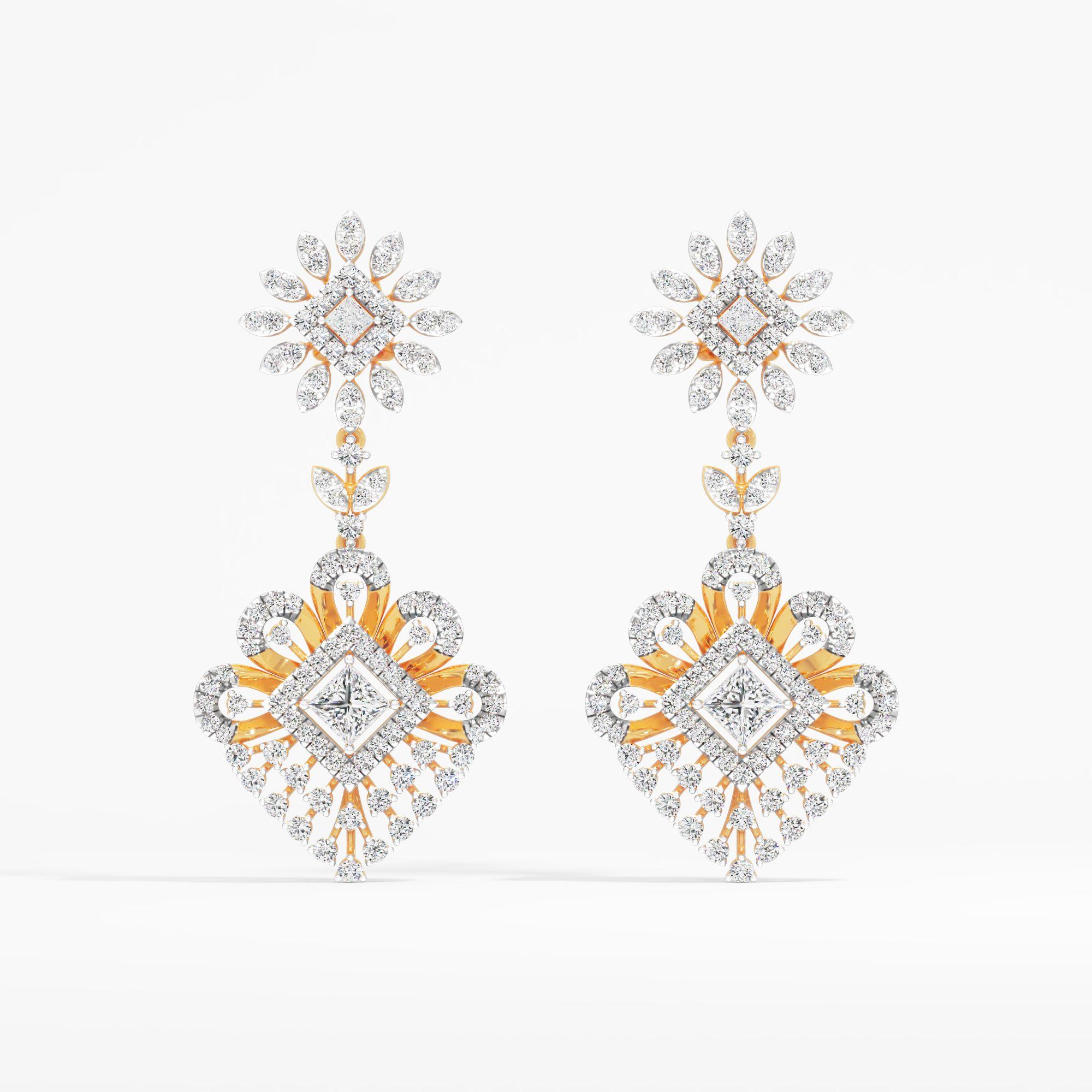 Filigree Princess Dangle Earrings