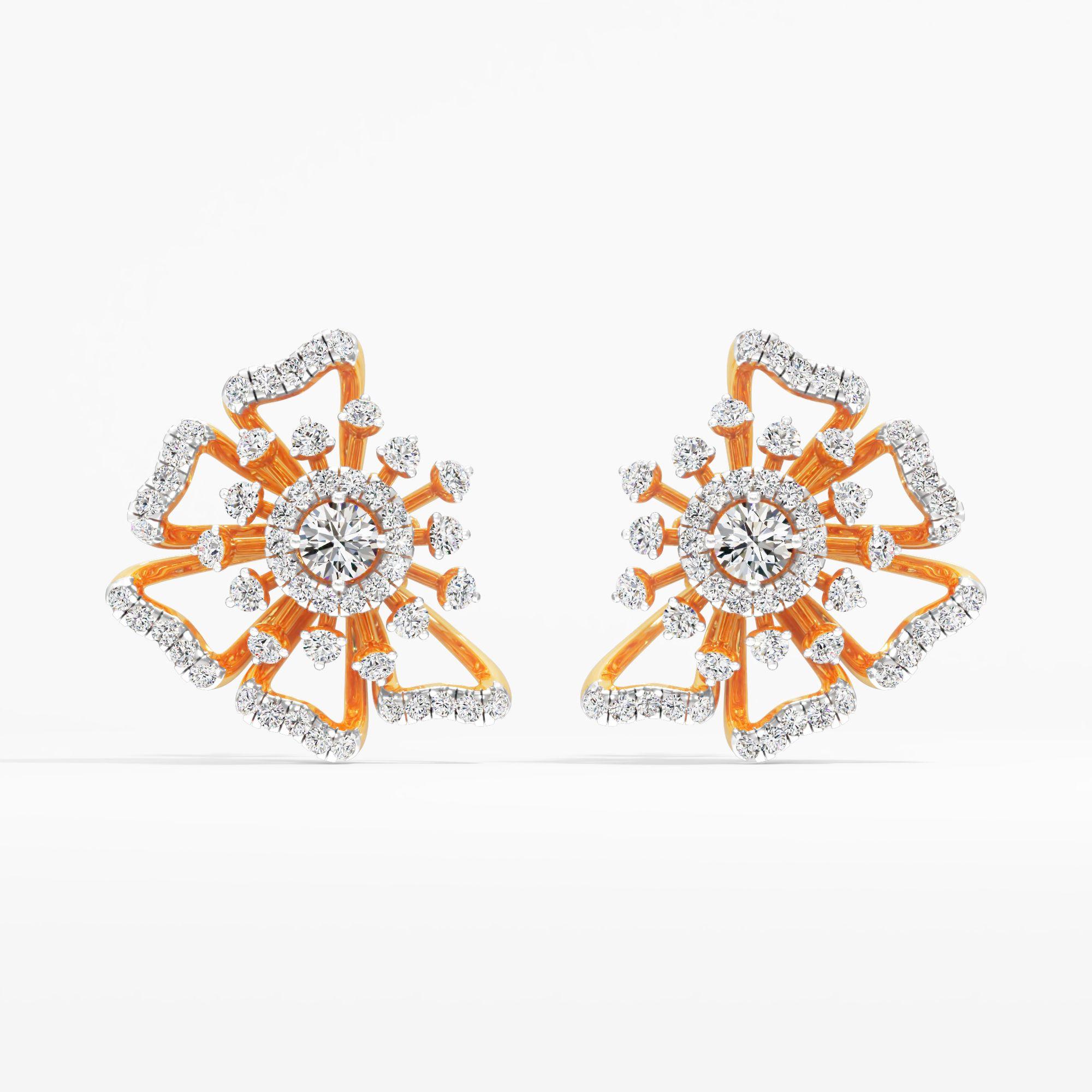 Elegant Hibiscus Stud Earrings