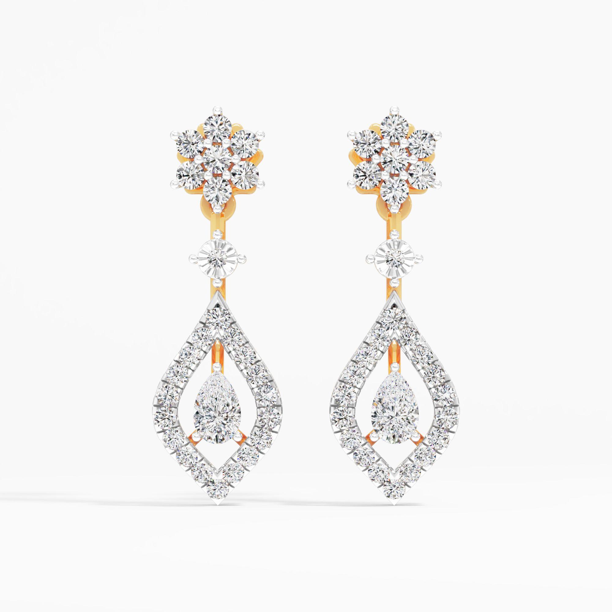 Interlocking Flame Dangle Earrings