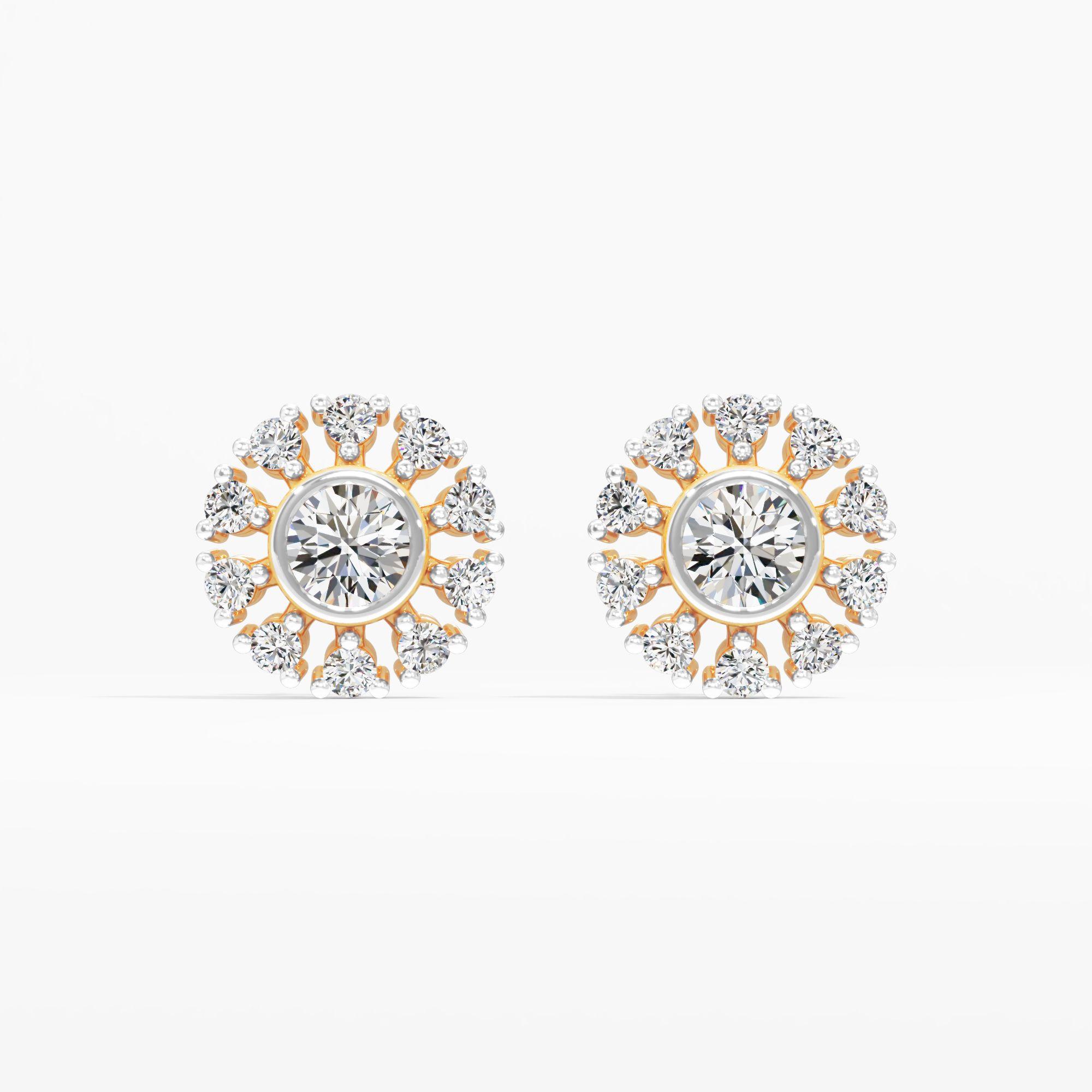Modern Zinnia Stud Earrings