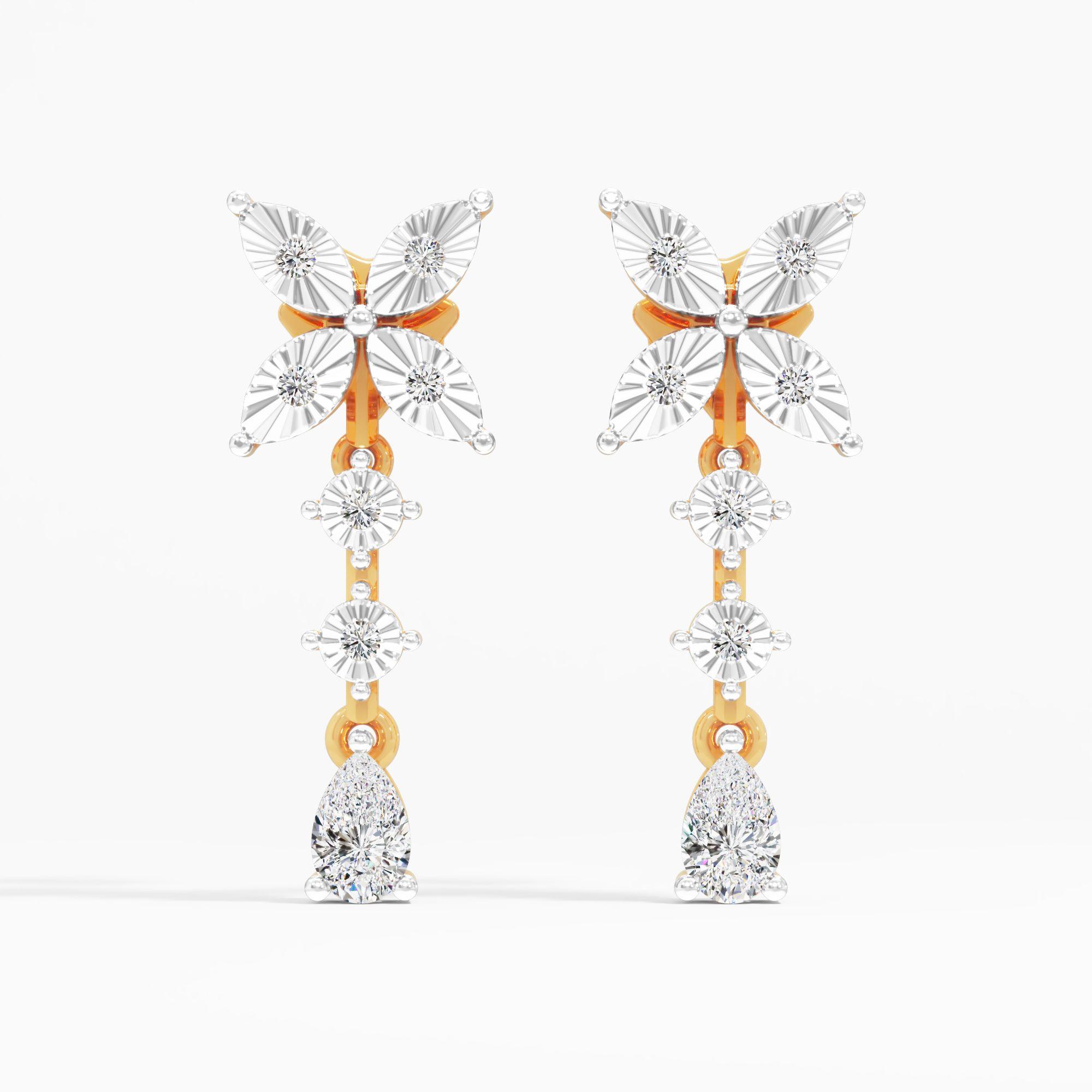 Butterfly Cascade Drop Earrings