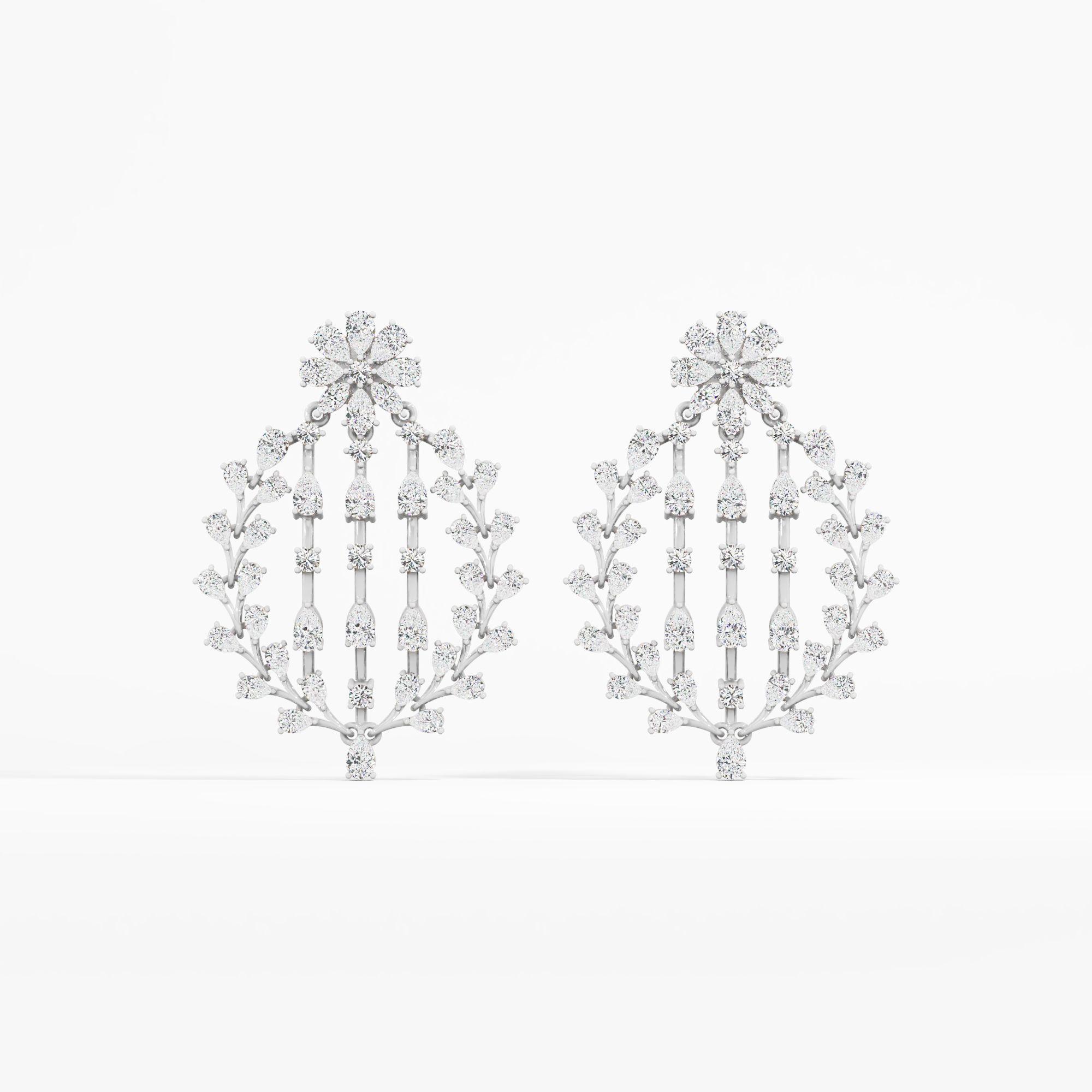 Chandelier Floral Dangle Earrings