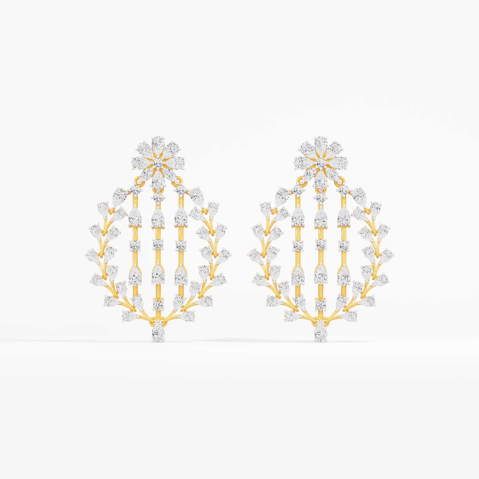 Chandelier Floral Dangle Earrings