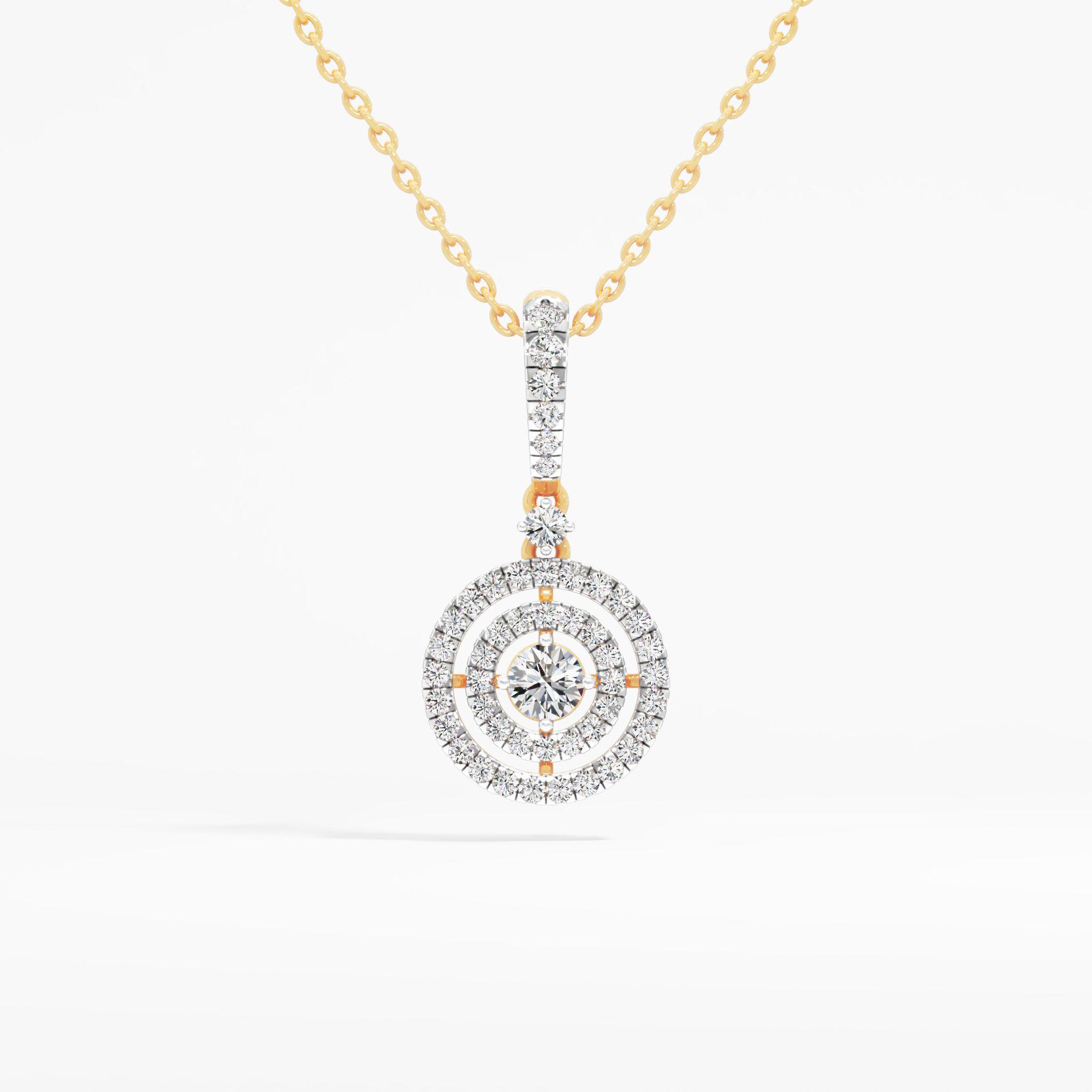 Radiant Orbit Solitaire Drop Pendant