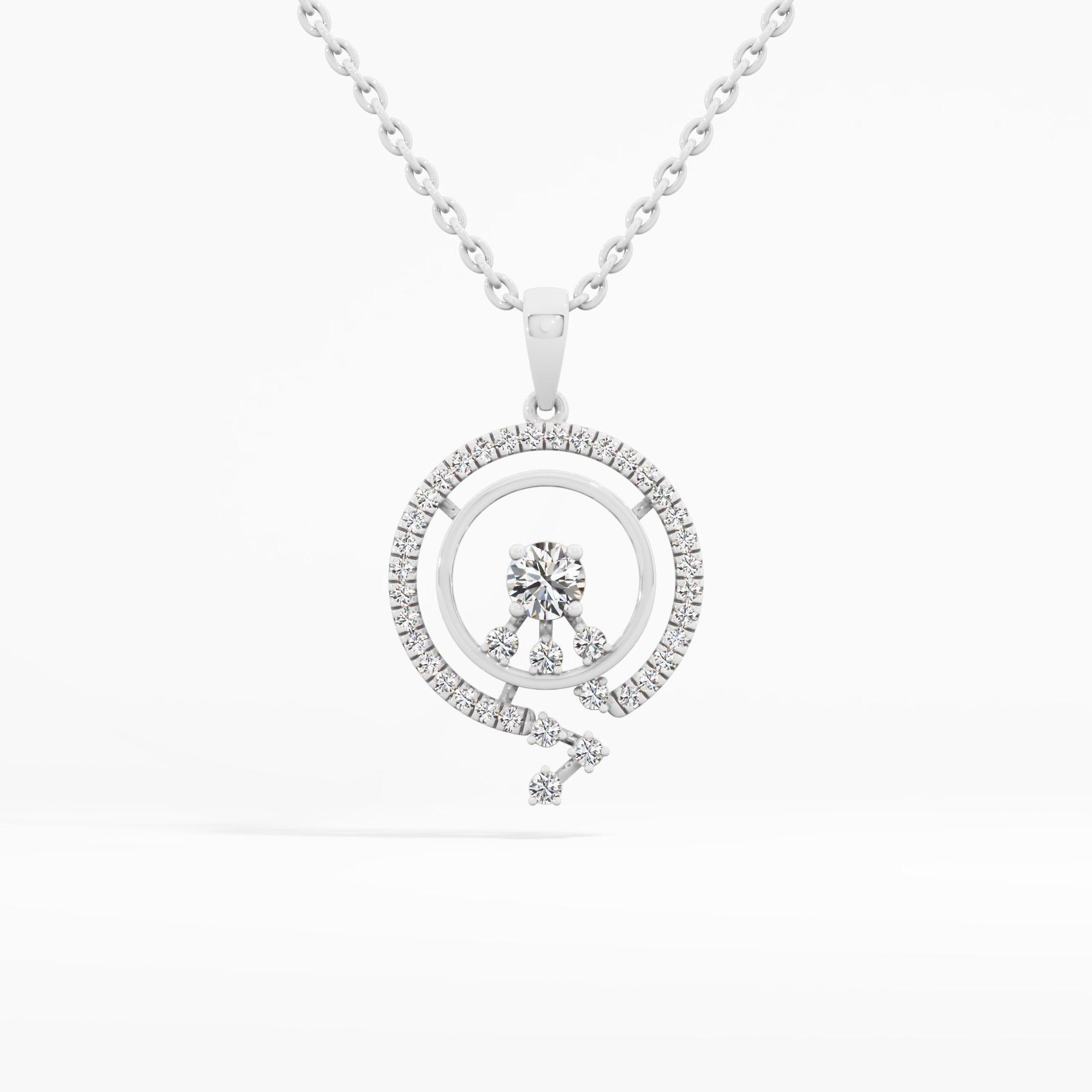 Galactic Scatter Solitaire Pendant