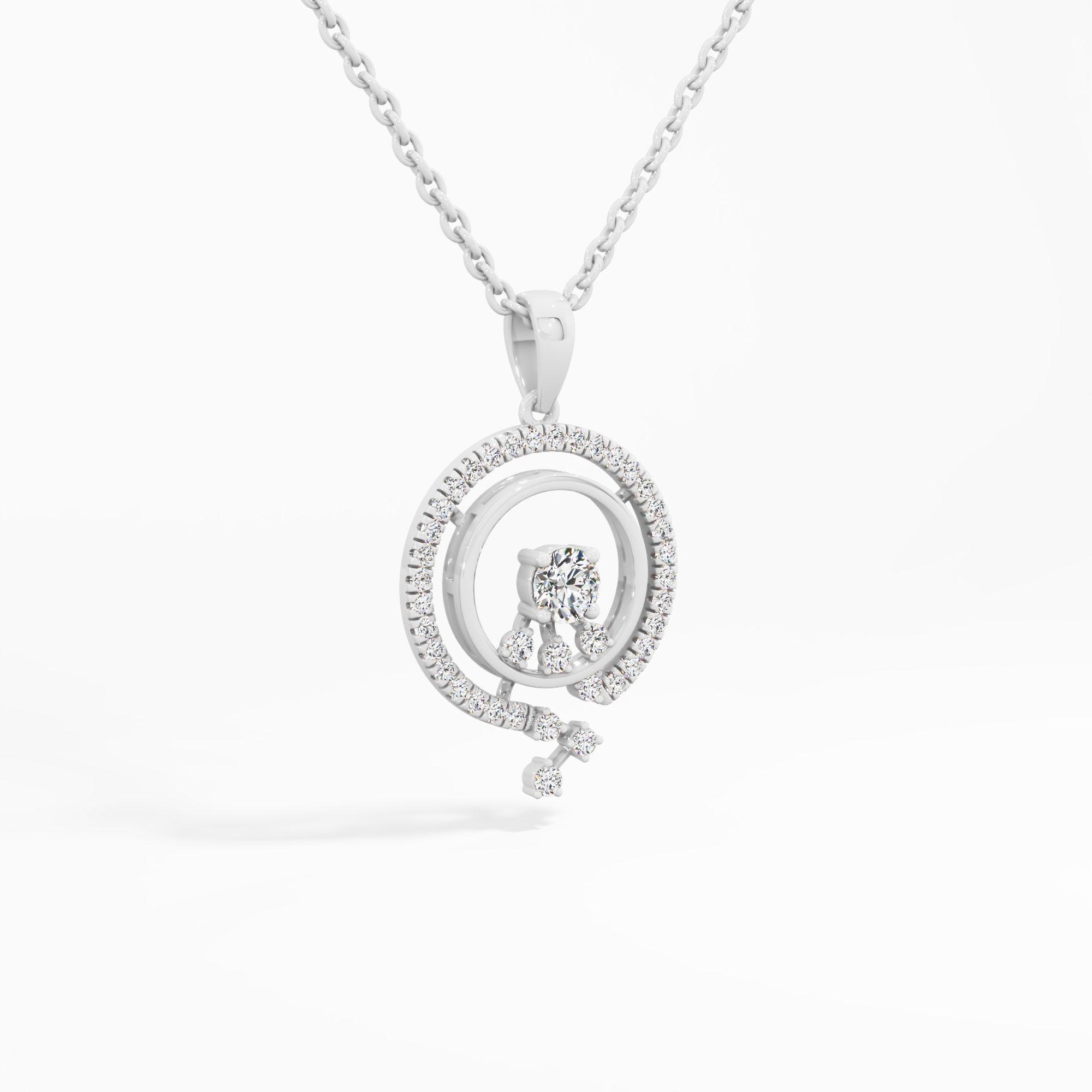 Galactic Scatter Solitaire Pendant