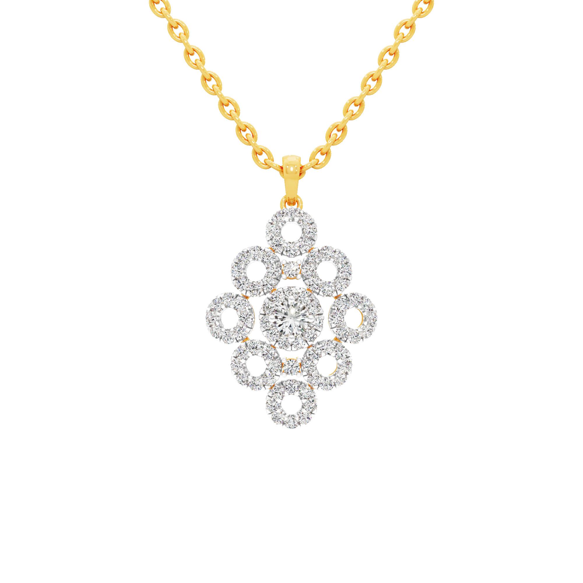 Interlocking Halo Cluster Pendant