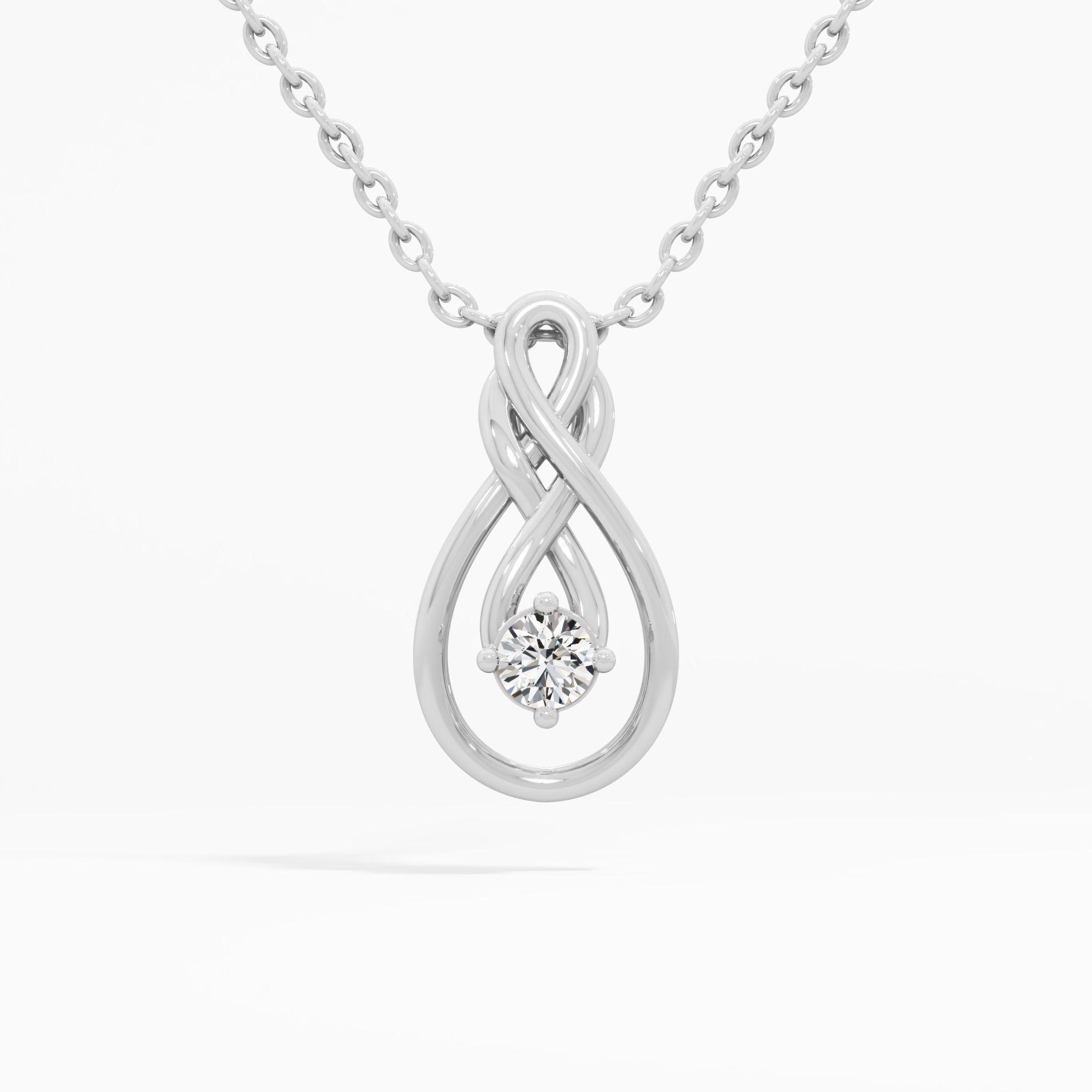 Infinite Wave Solitaire Pendant