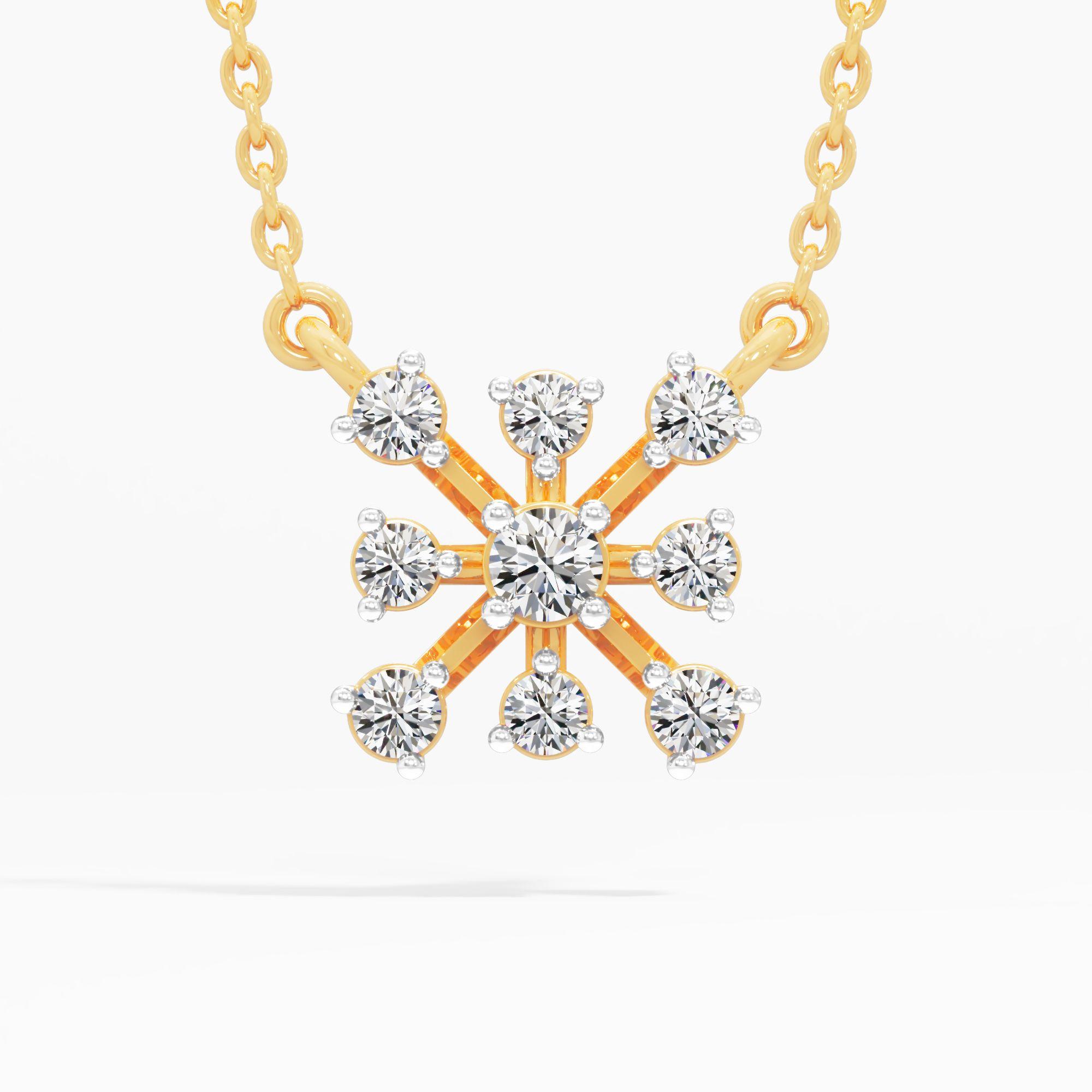 Radiant Cluster Cross Pendant