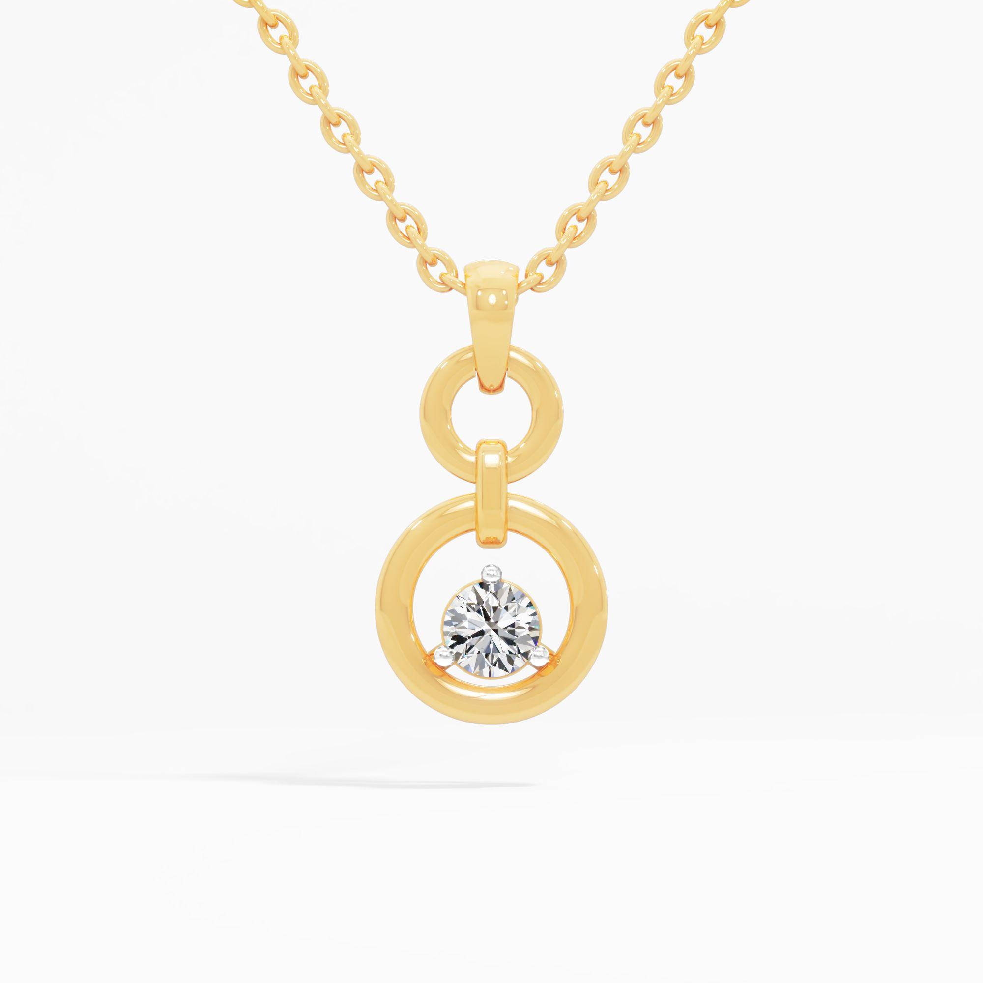 Solitaire Dual Circle Pendant