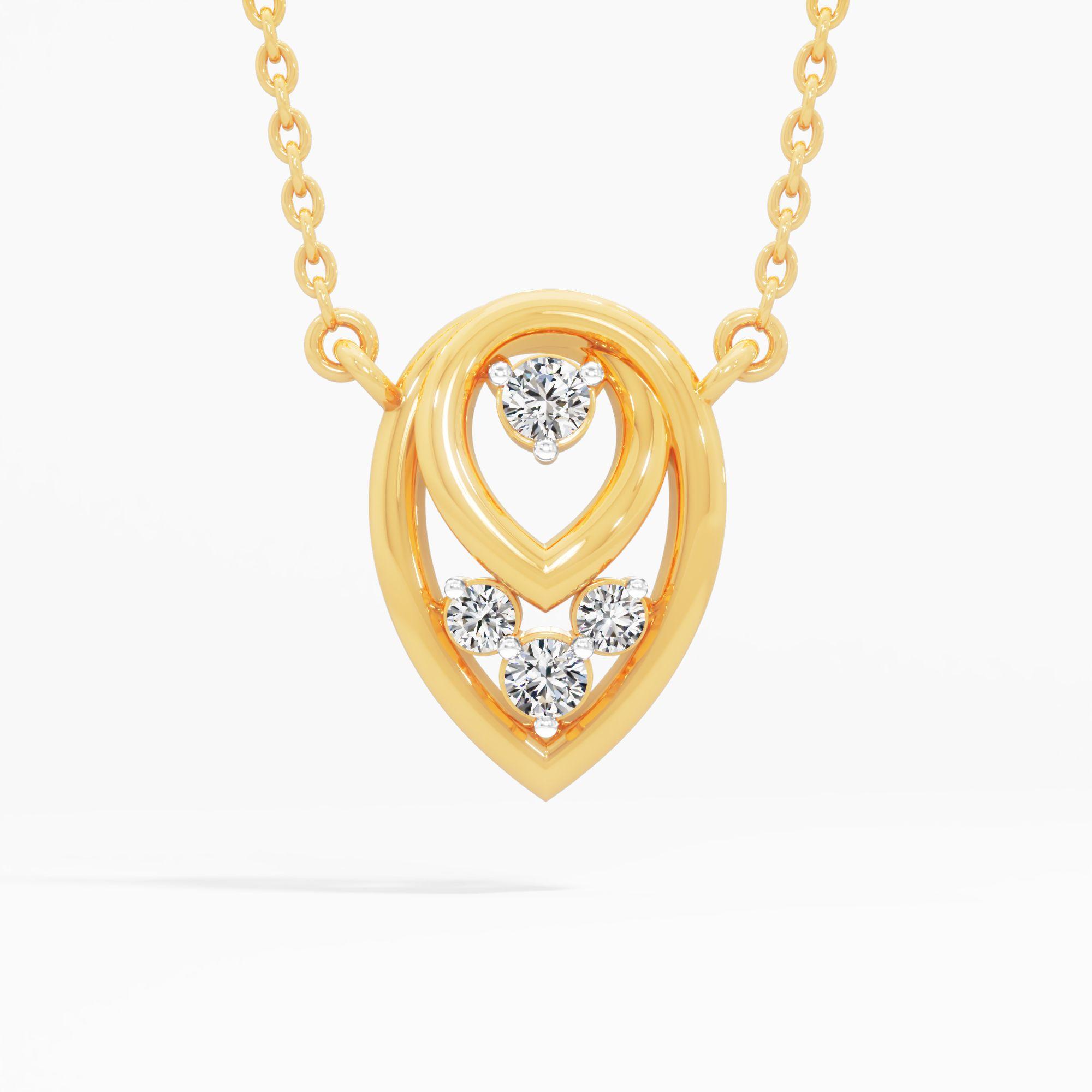 Teardrop Cascade Diamond Pendant