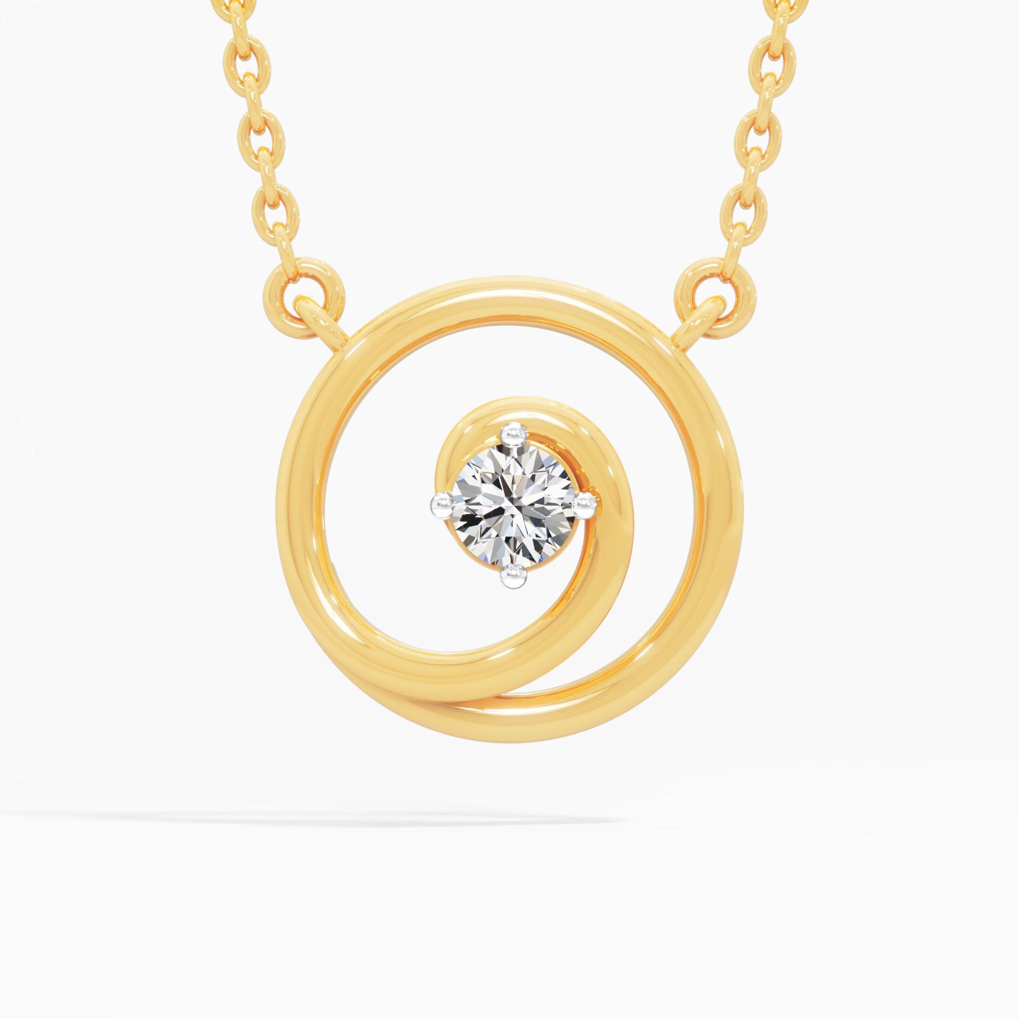 Eternal Spiral Solitaire Pendant