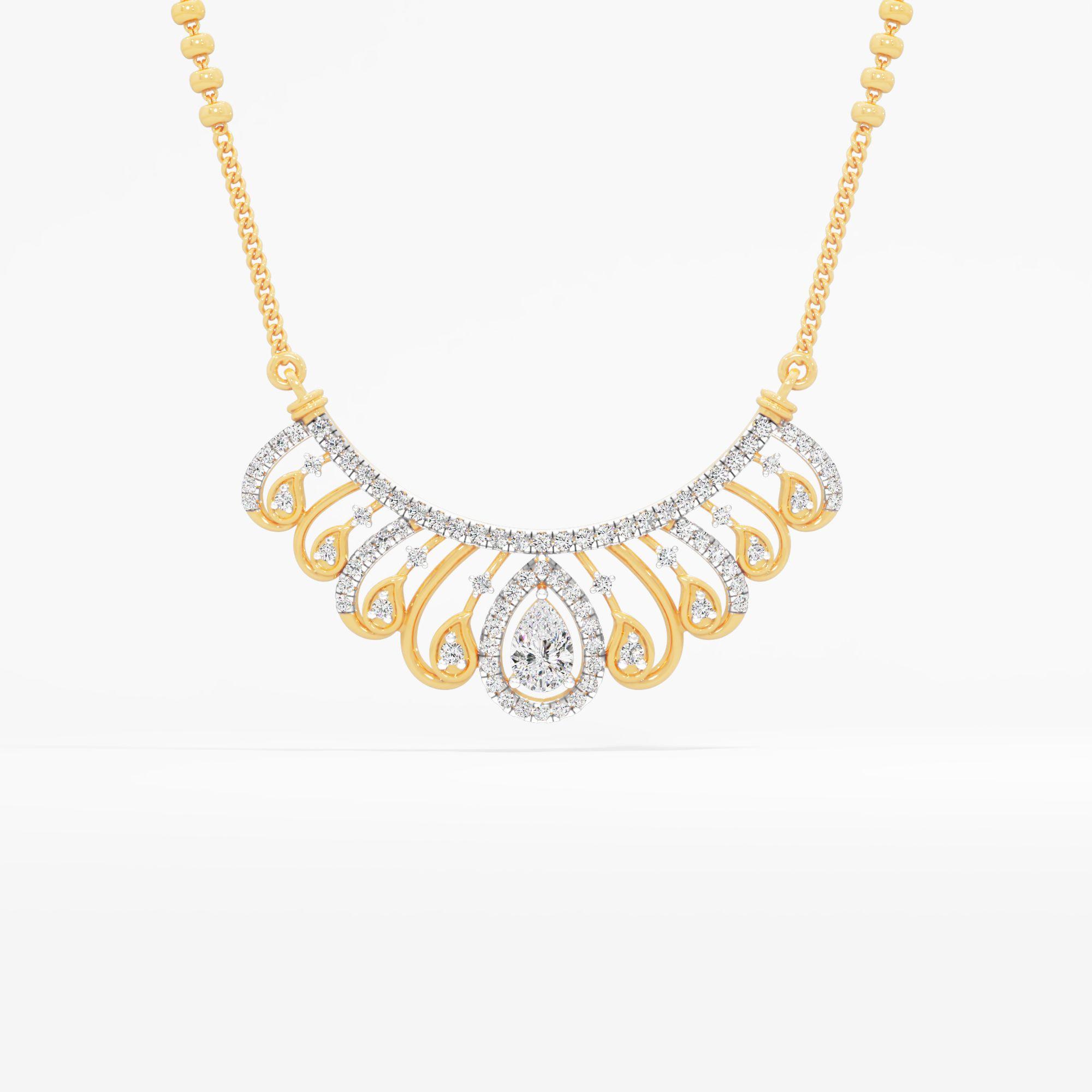 Ornate Pear Halo Mangalsutra