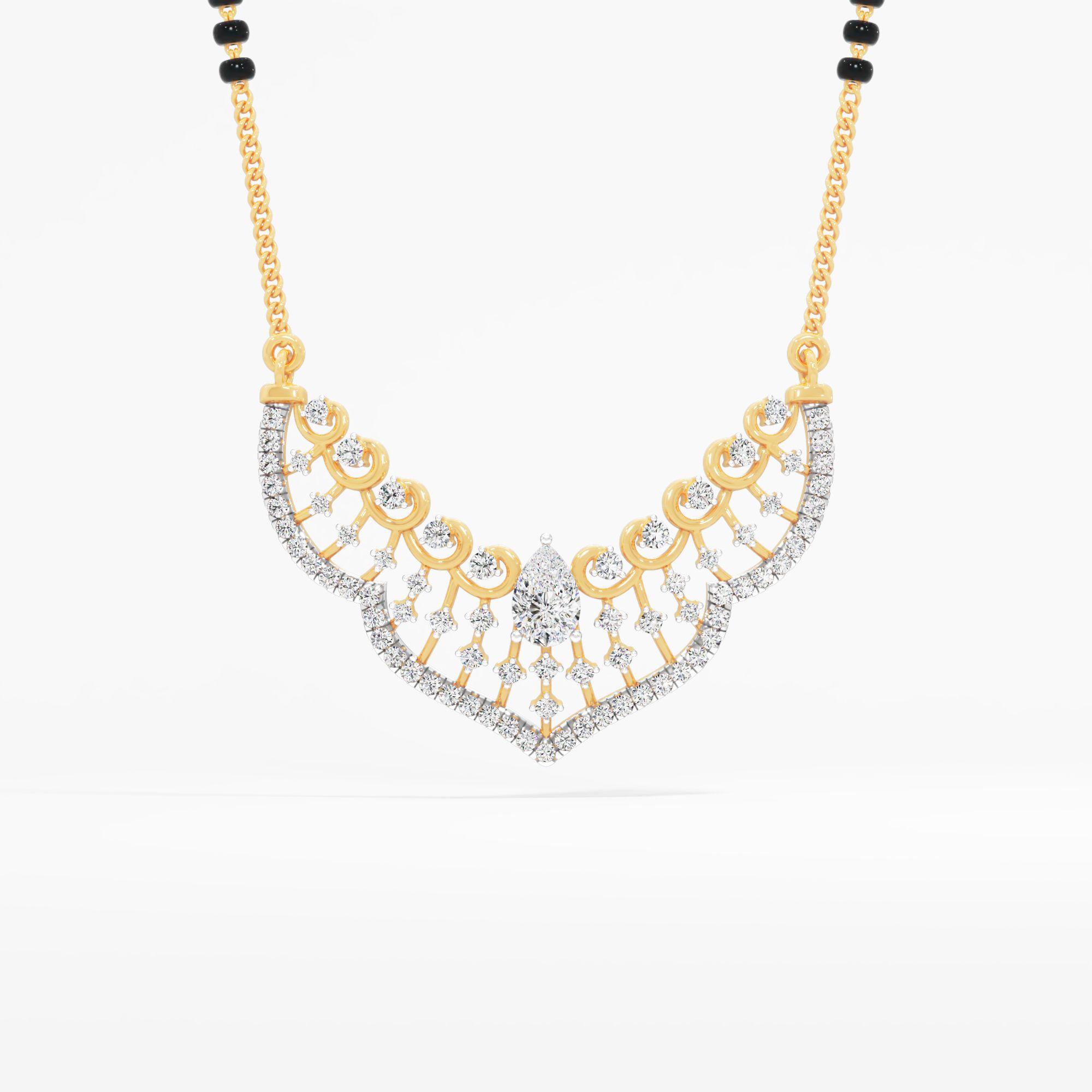 Grand Pear Solitaire Mangalsutra