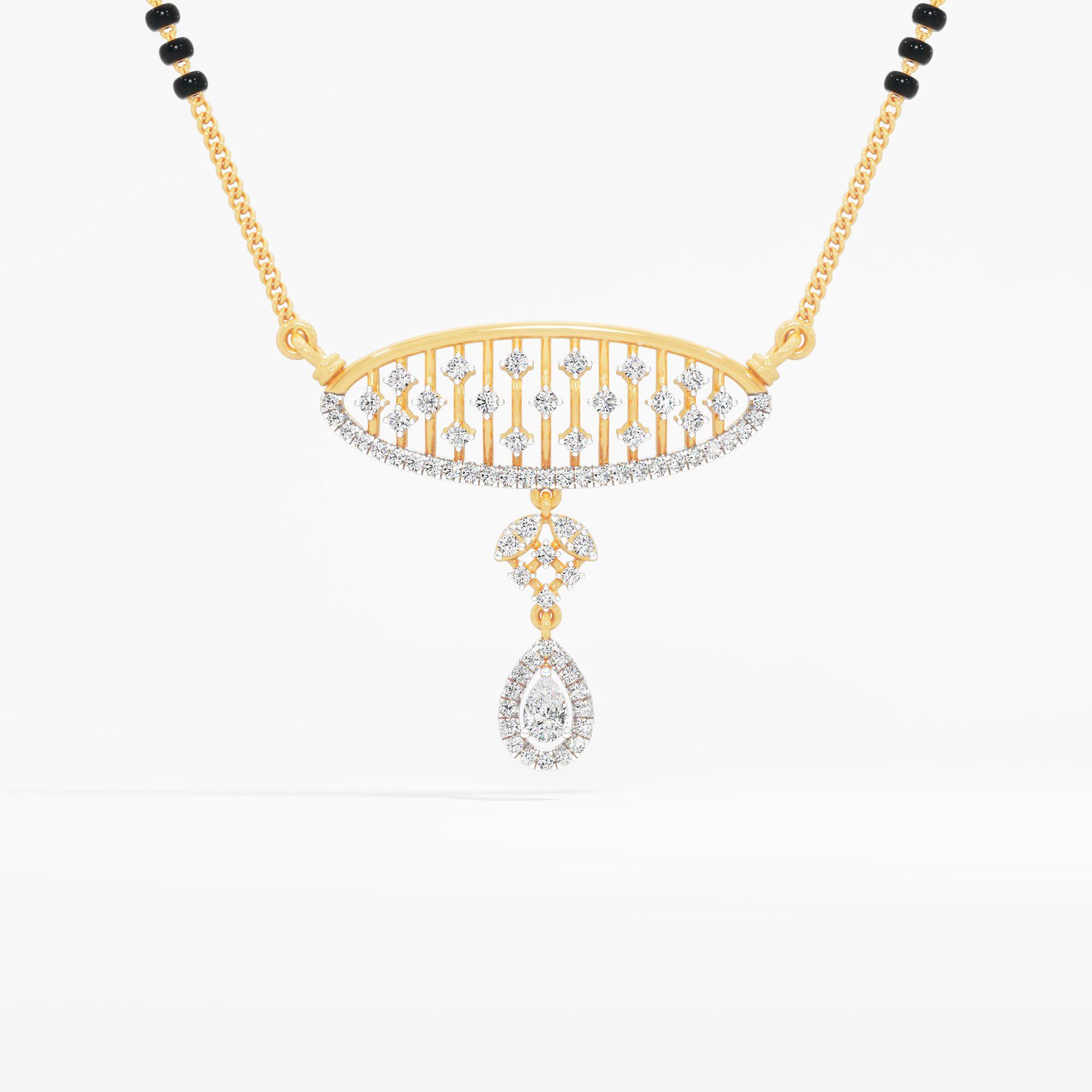 Lattice Pear Drop Mangalsutra